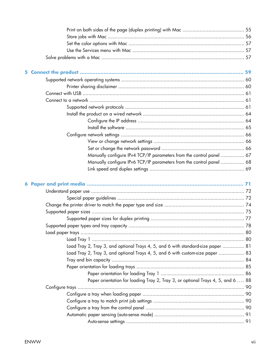 HP Color LaserJet Enterprise CP5525 Printer series User Manual | Page 9 / 262