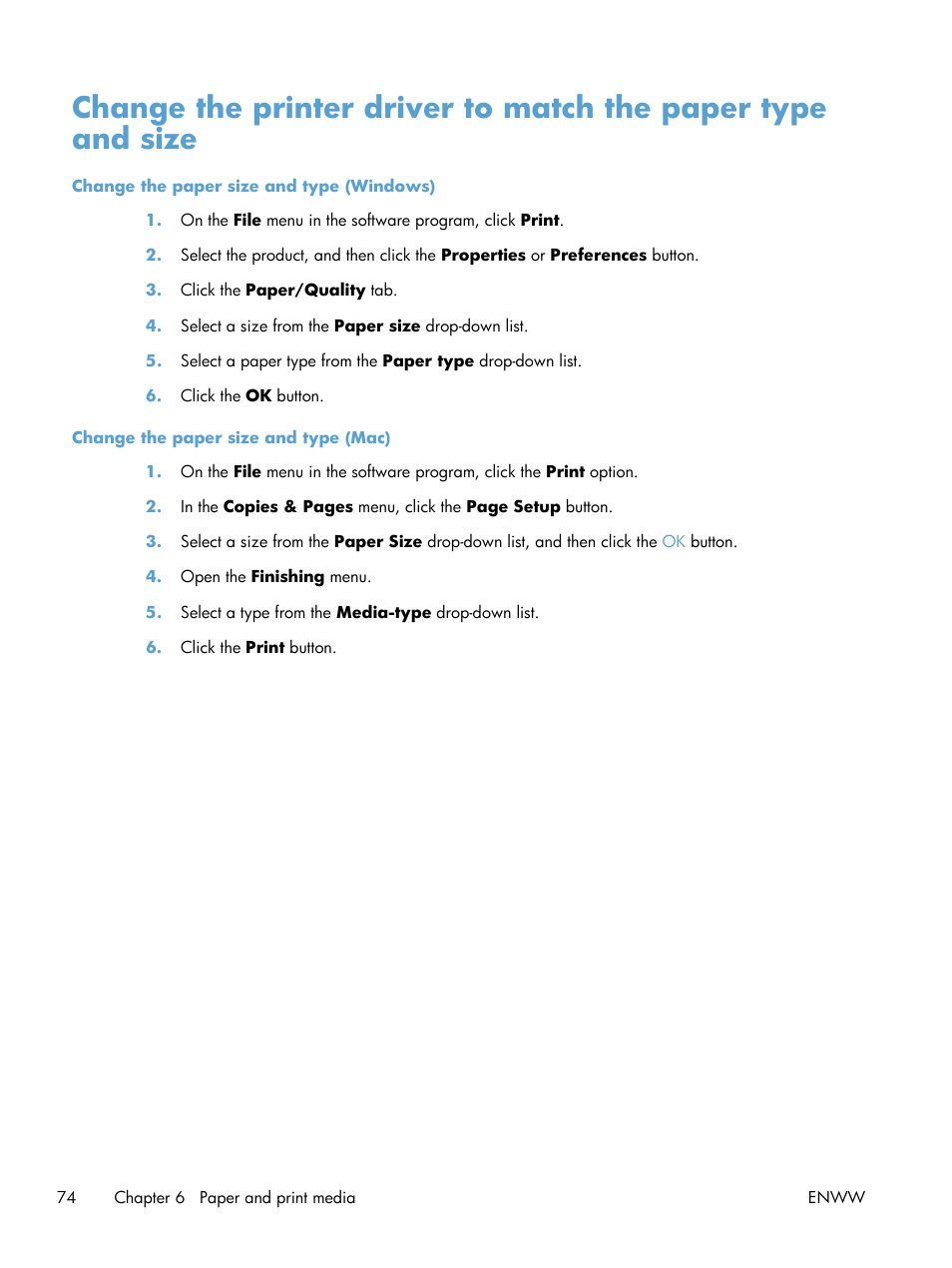 HP Color LaserJet Enterprise CP5525 Printer series User Manual | Page 90 / 262