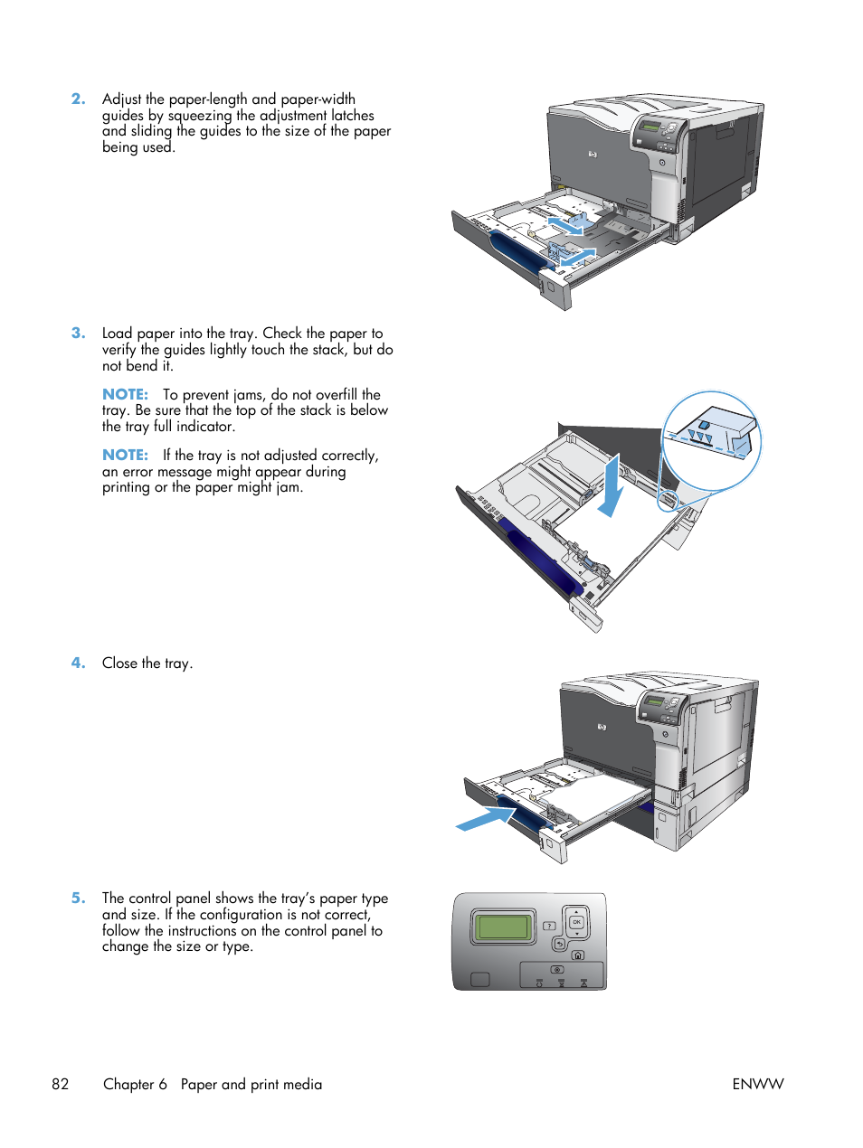 HP Color LaserJet Enterprise CP5525 Printer series User Manual | Page 98 / 262