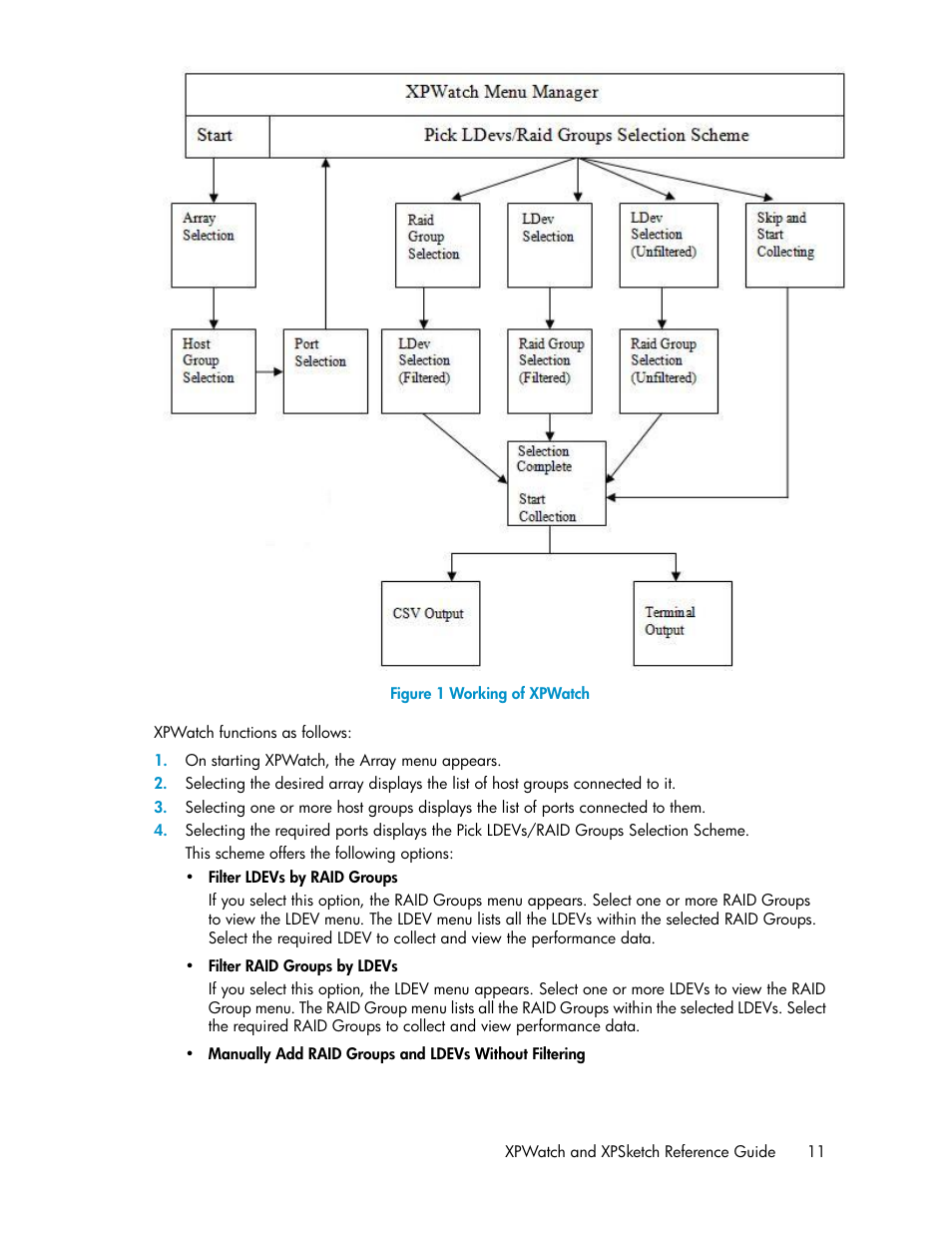 Working of xpwatch | HP XP Performance Advisor Software User Manual | Page 11 / 68