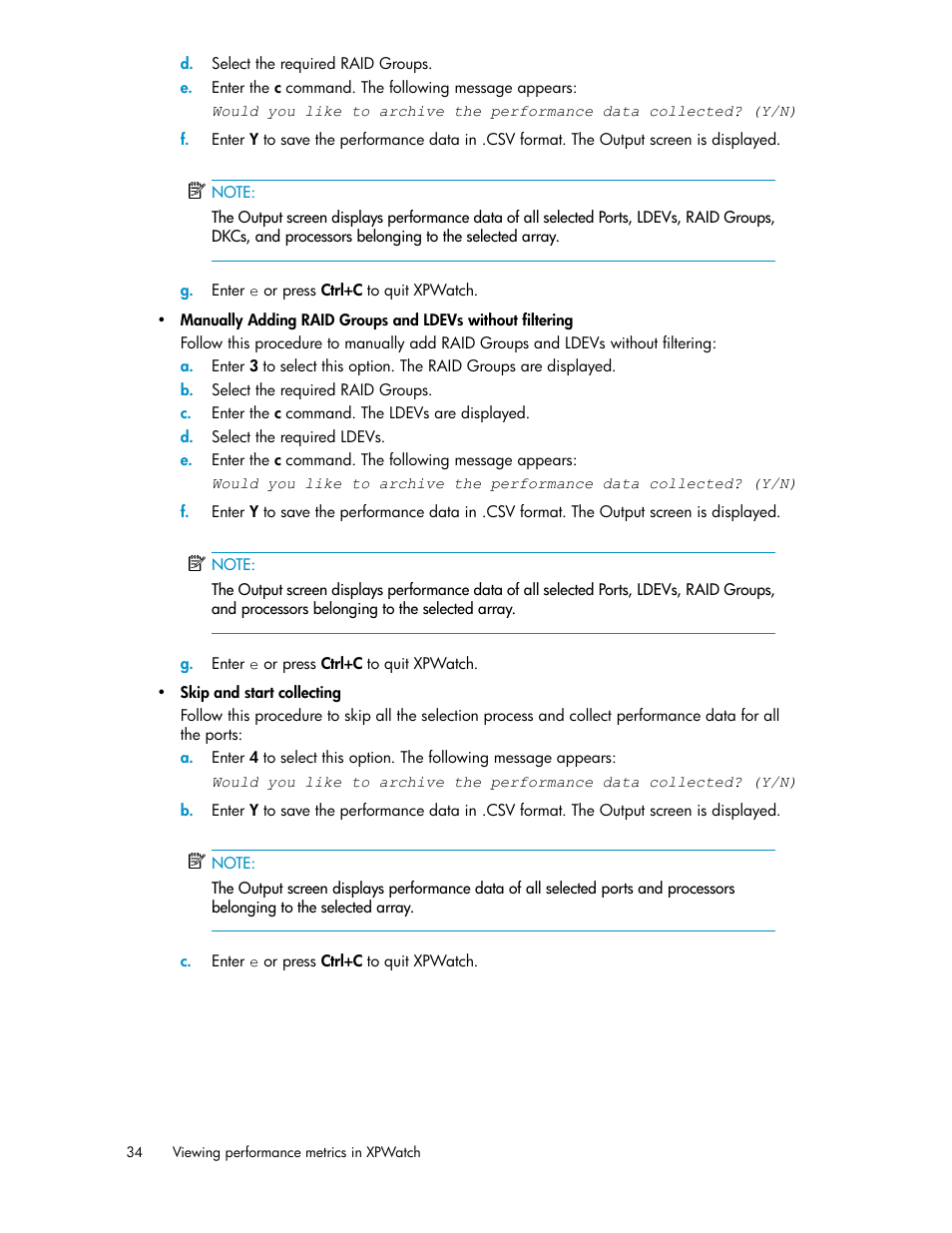 HP XP Performance Advisor Software User Manual | Page 34 / 68