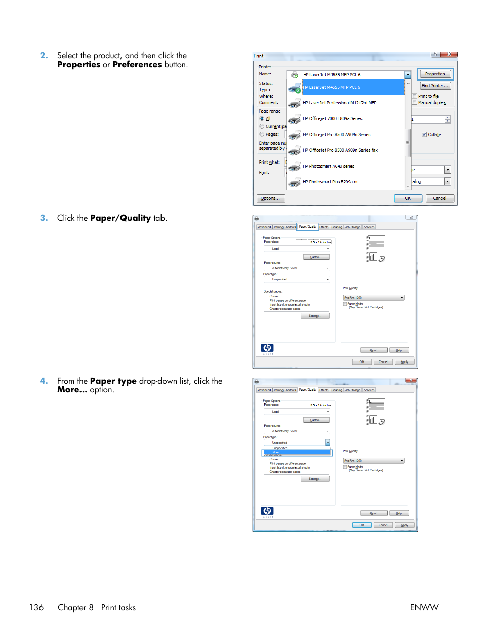 HP LaserJet Enterprise M4555 MFP series User Manual | Page 156 / 376