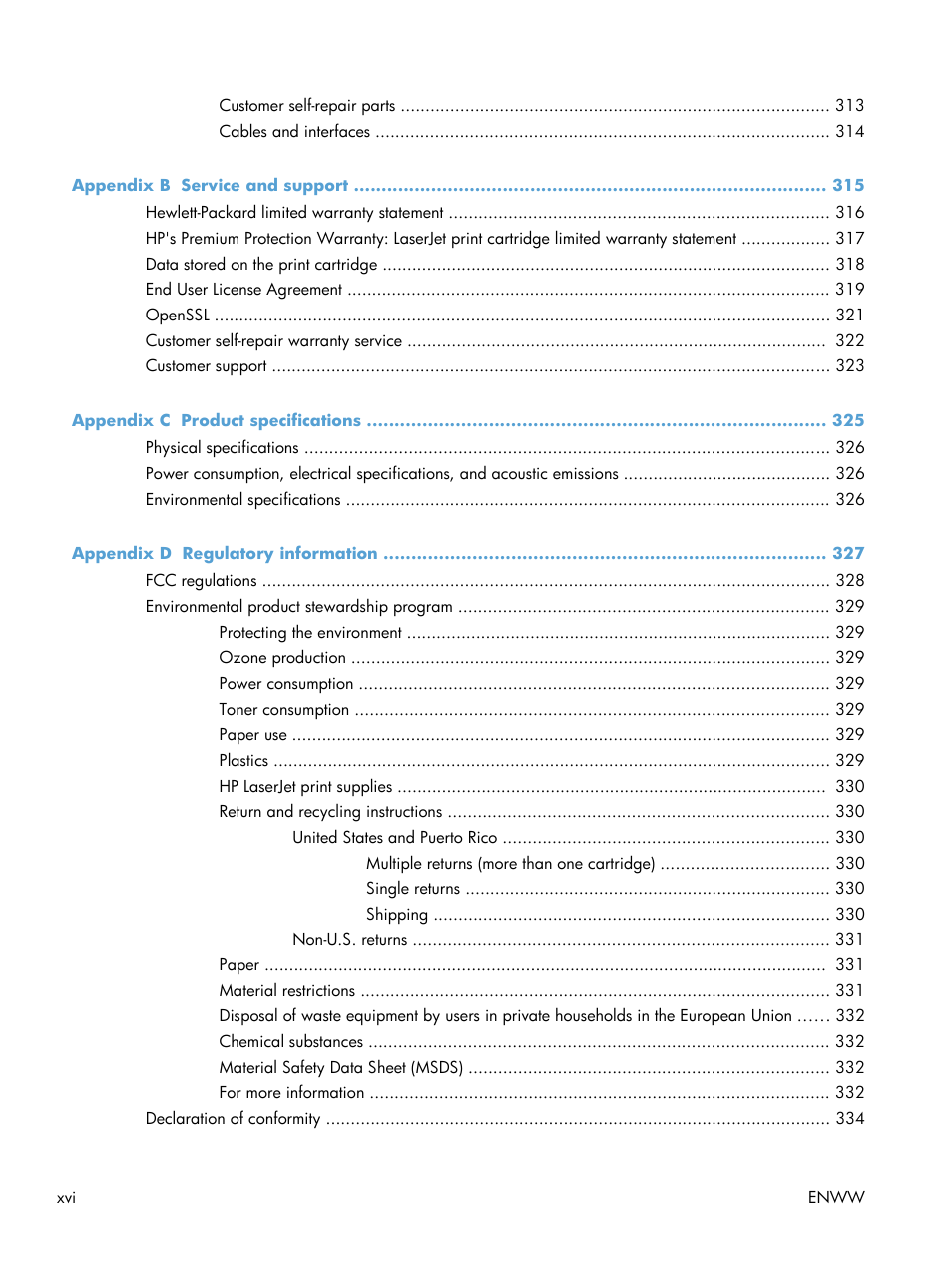 HP LaserJet Enterprise M4555 MFP series User Manual | Page 18 / 376