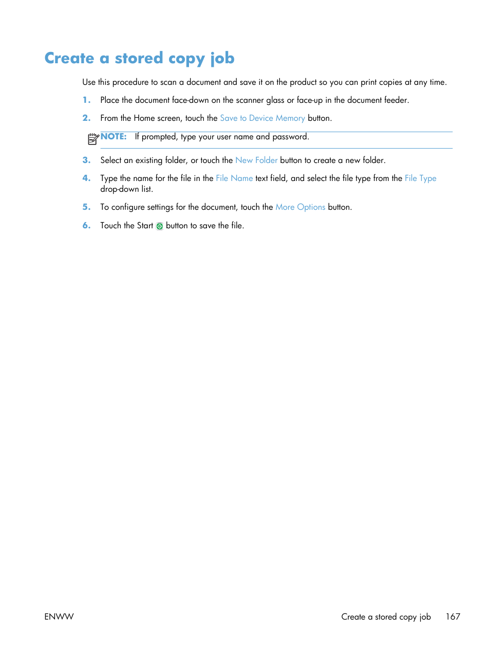 Create a stored copy job | HP LaserJet Enterprise M4555 MFP series User Manual | Page 187 / 376