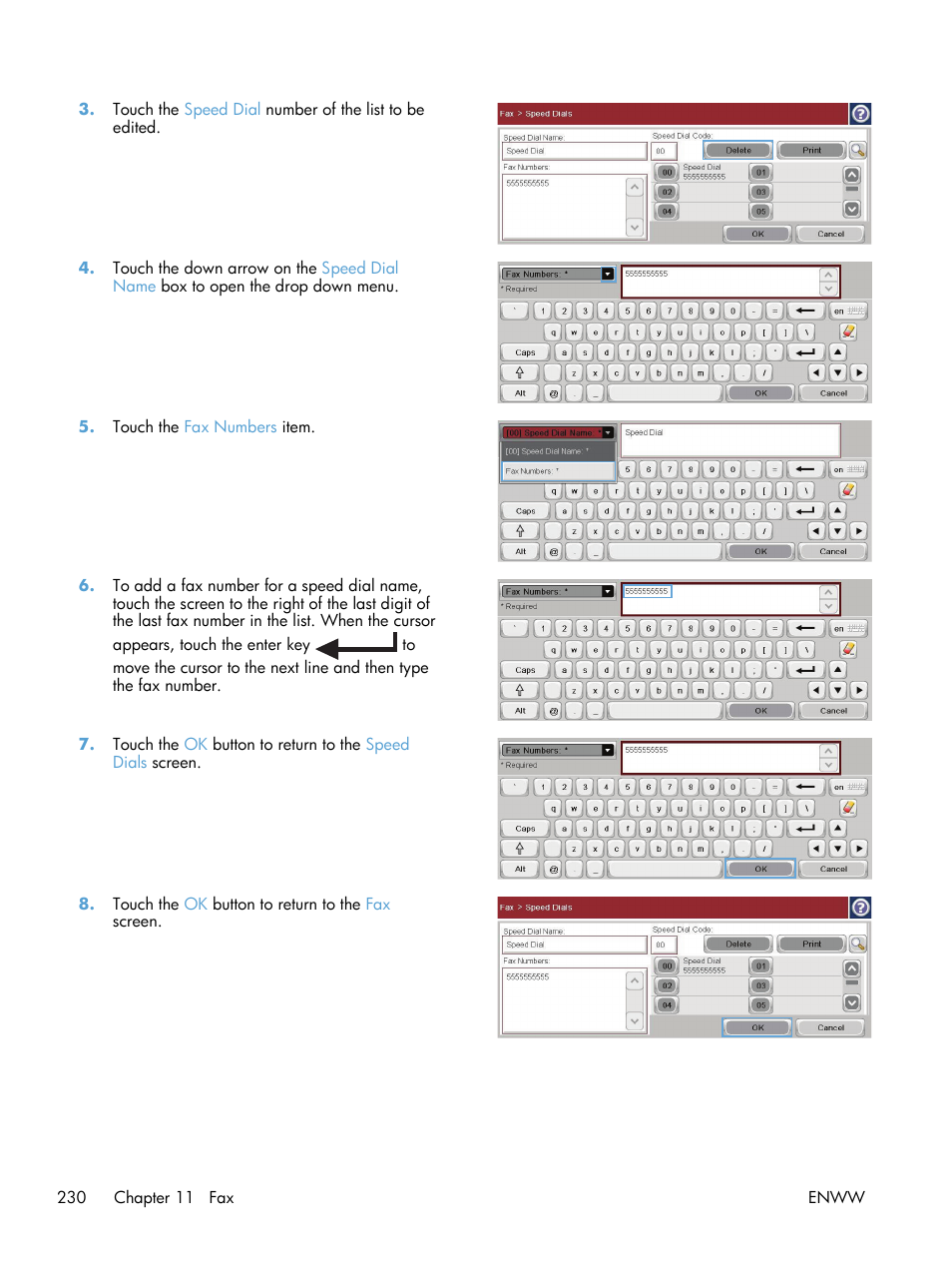 HP LaserJet Enterprise M4555 MFP series User Manual | Page 250 / 376