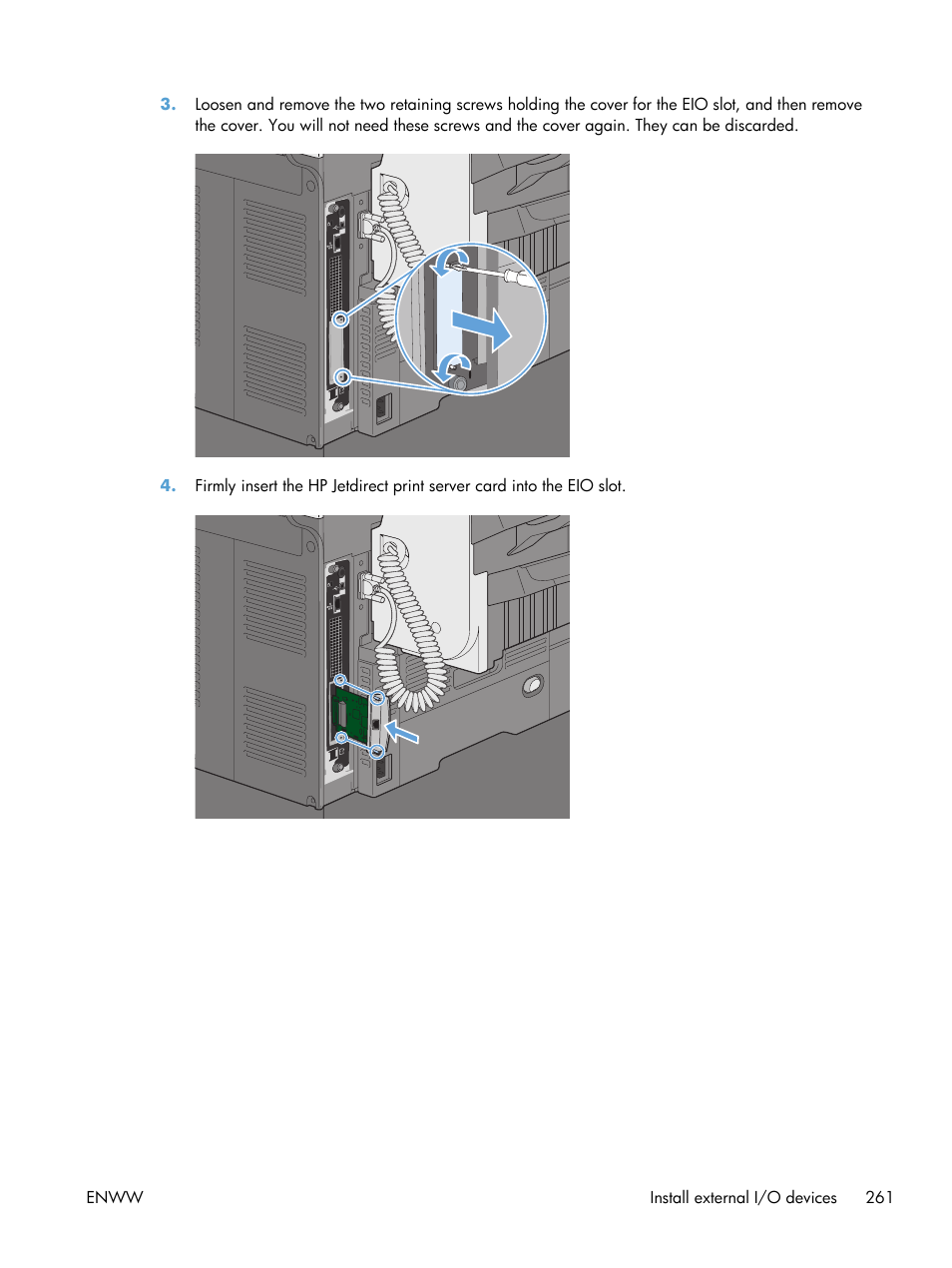 HP LaserJet Enterprise M4555 MFP series User Manual | Page 281 / 376