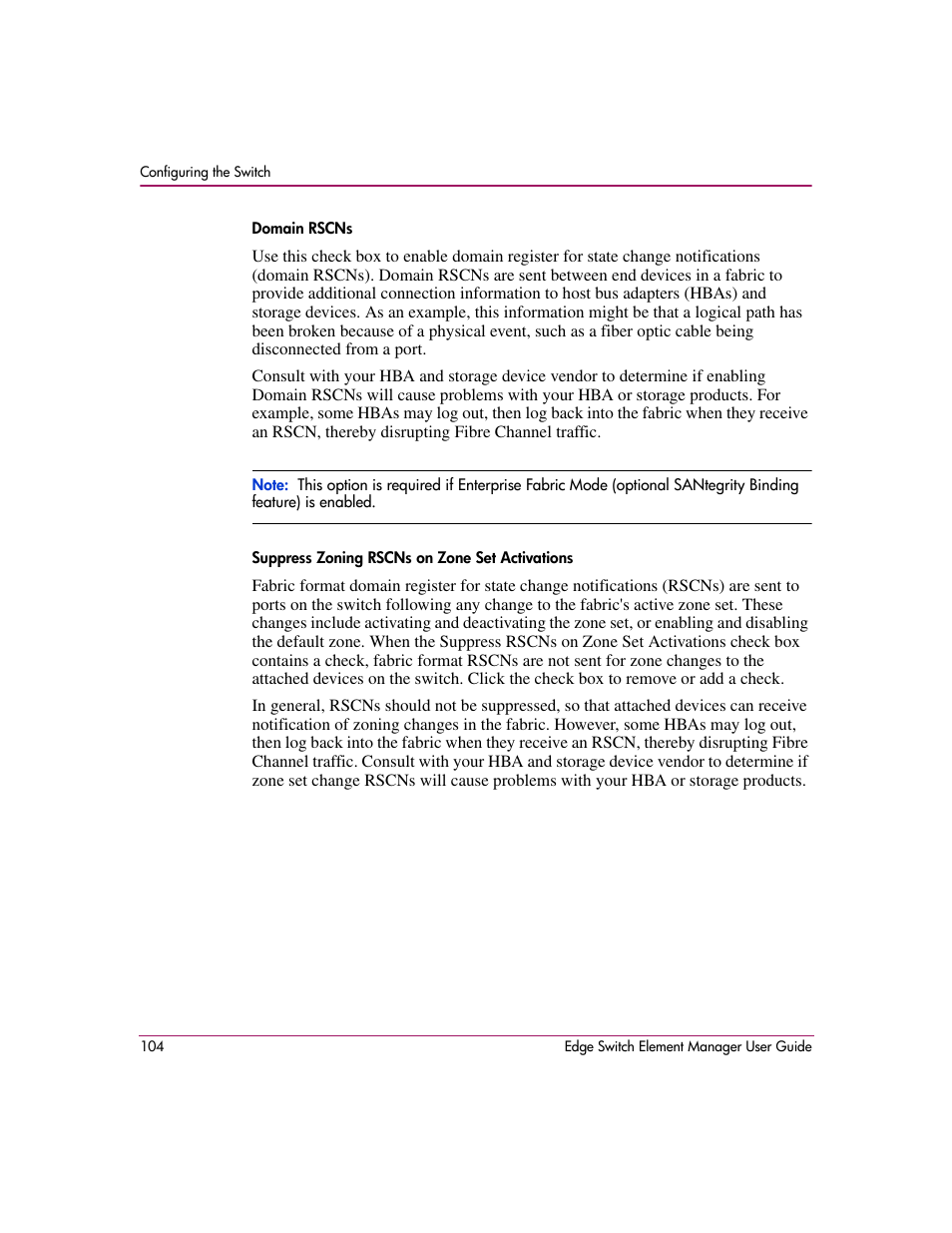 HP StorageWorks 2.12 Edge Switch User Manual | Page 104 / 246