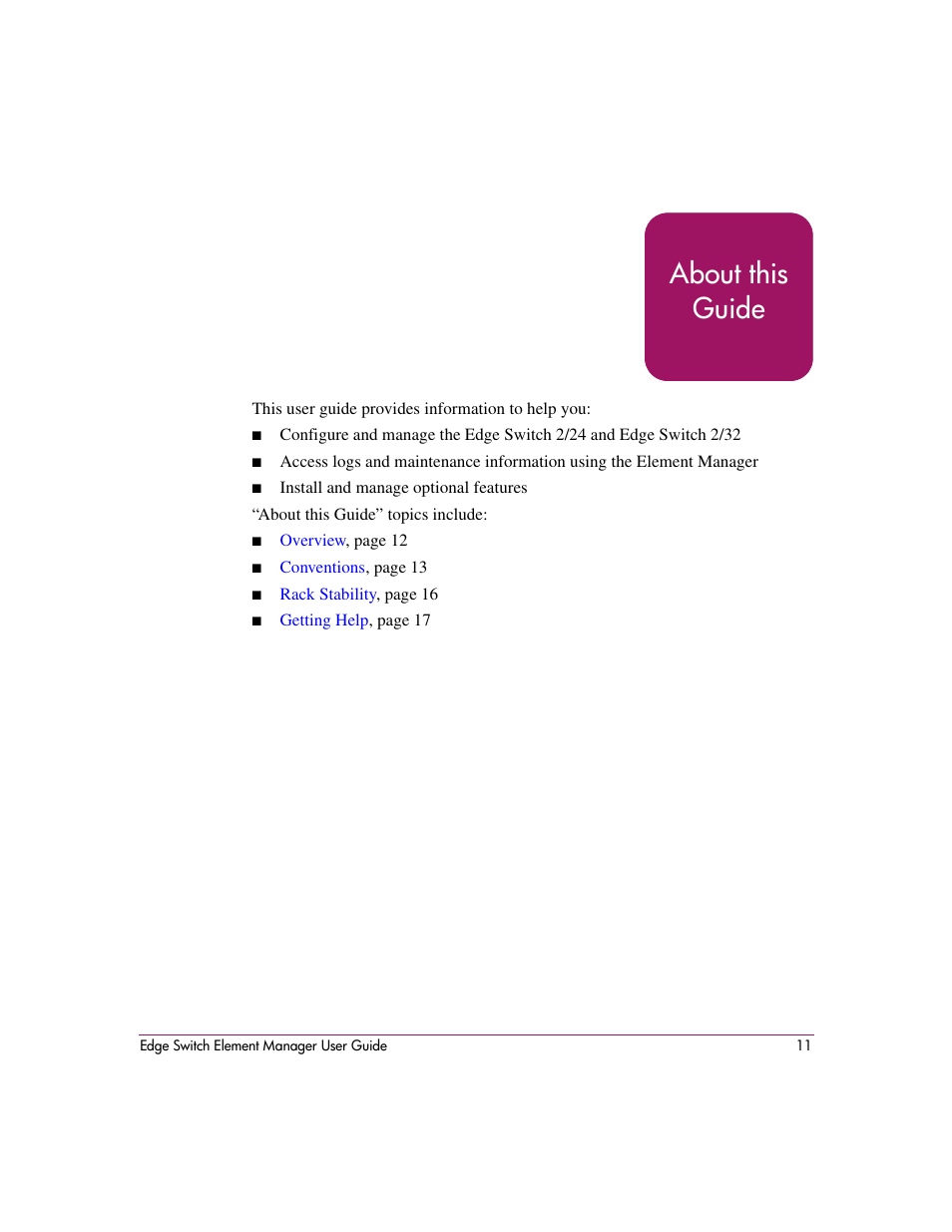 HP StorageWorks 2.12 Edge Switch User Manual | Page 11 / 246