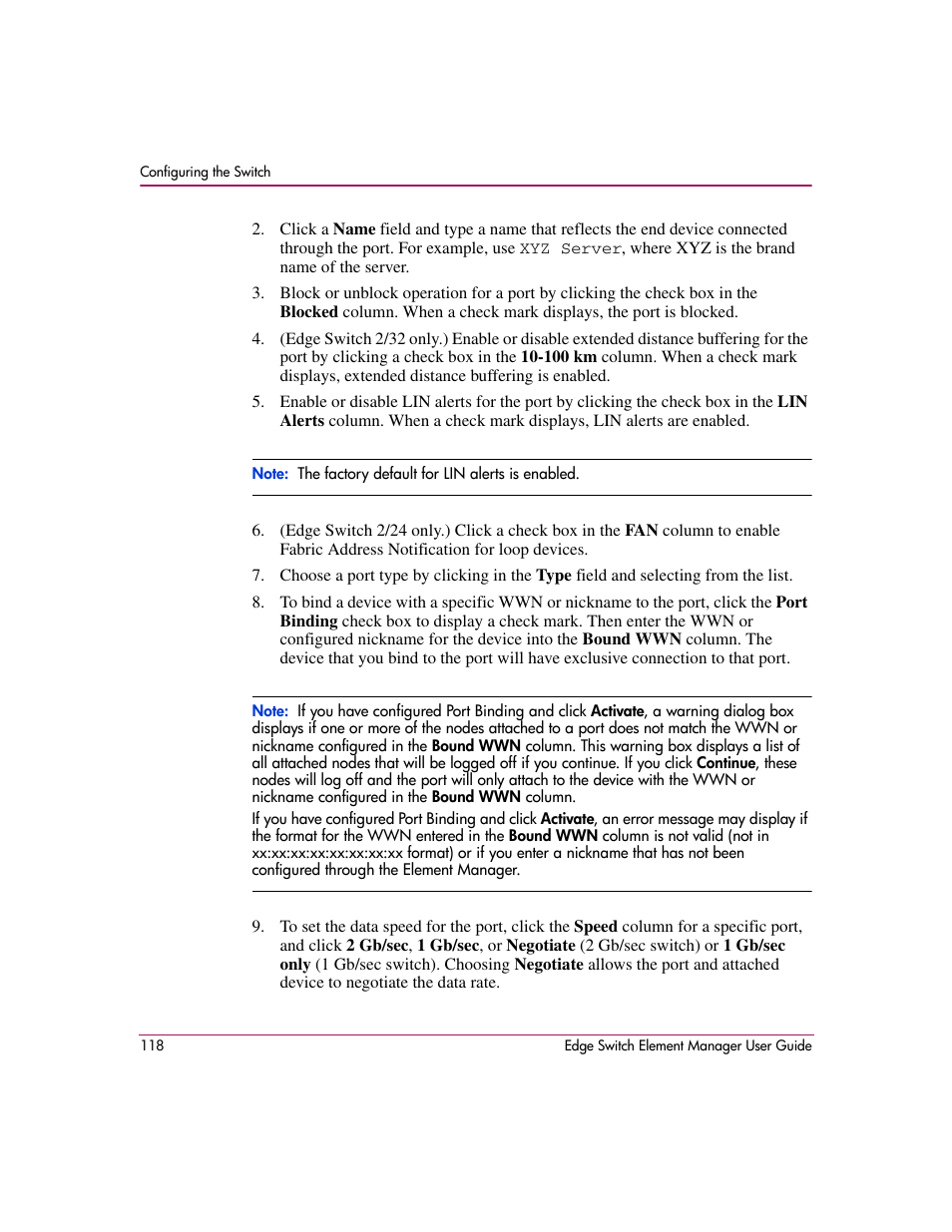 HP StorageWorks 2.12 Edge Switch User Manual | Page 118 / 246