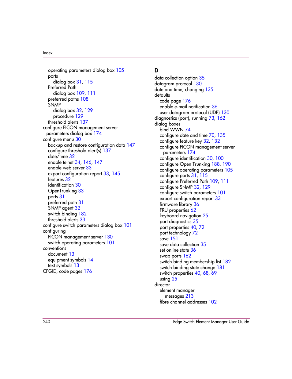 HP StorageWorks 2.12 Edge Switch User Manual | Page 240 / 246