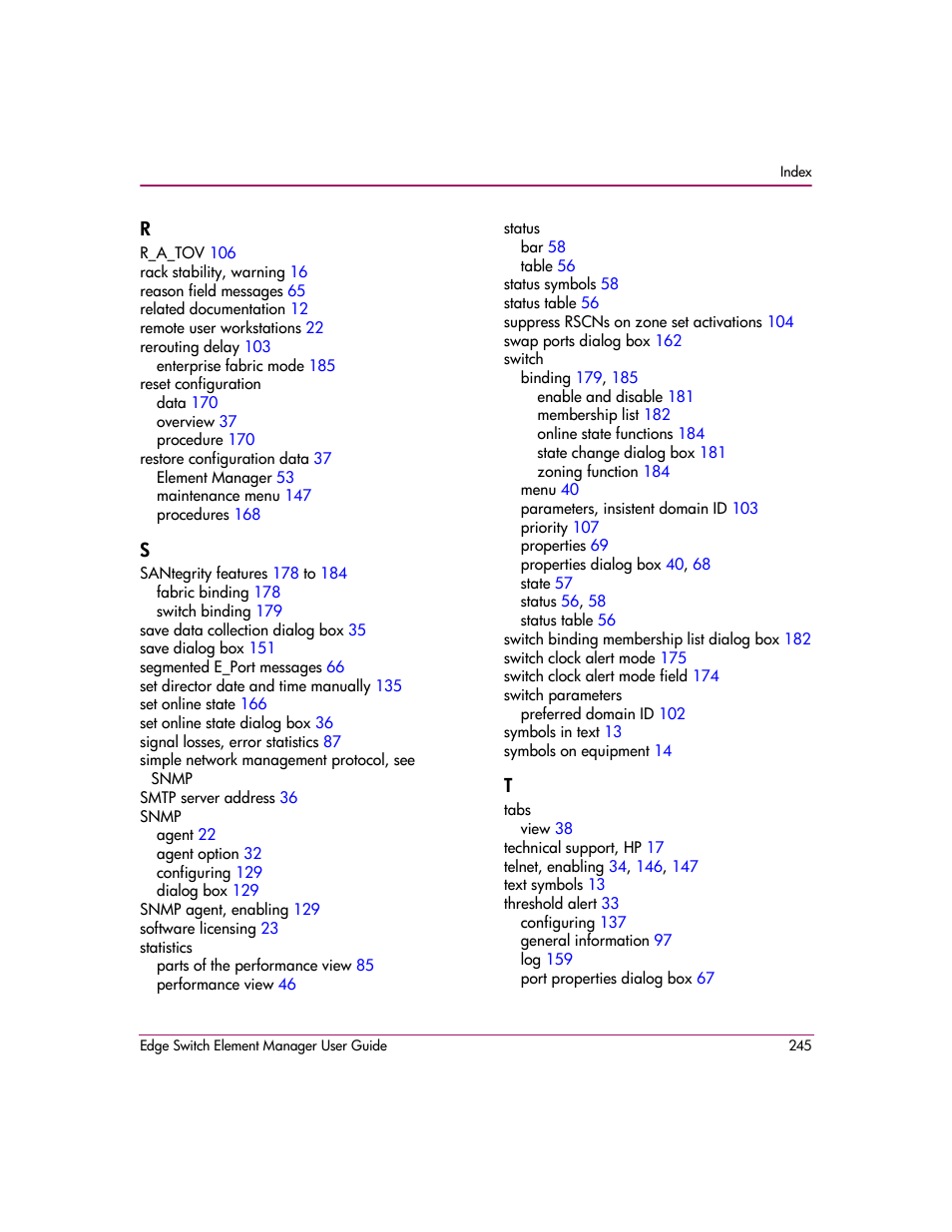 HP StorageWorks 2.12 Edge Switch User Manual | Page 245 / 246