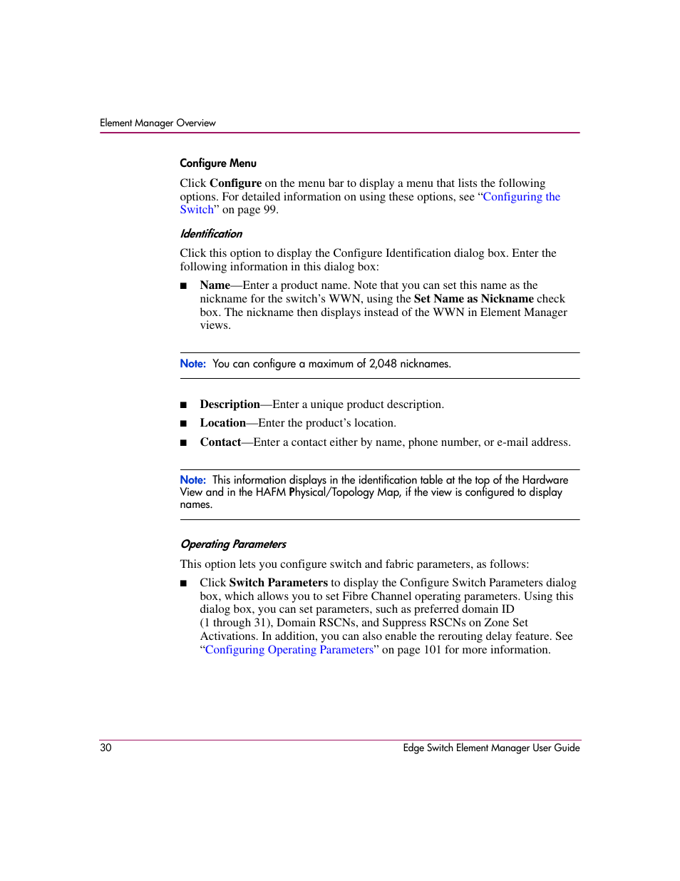 HP StorageWorks 2.12 Edge Switch User Manual | Page 30 / 246