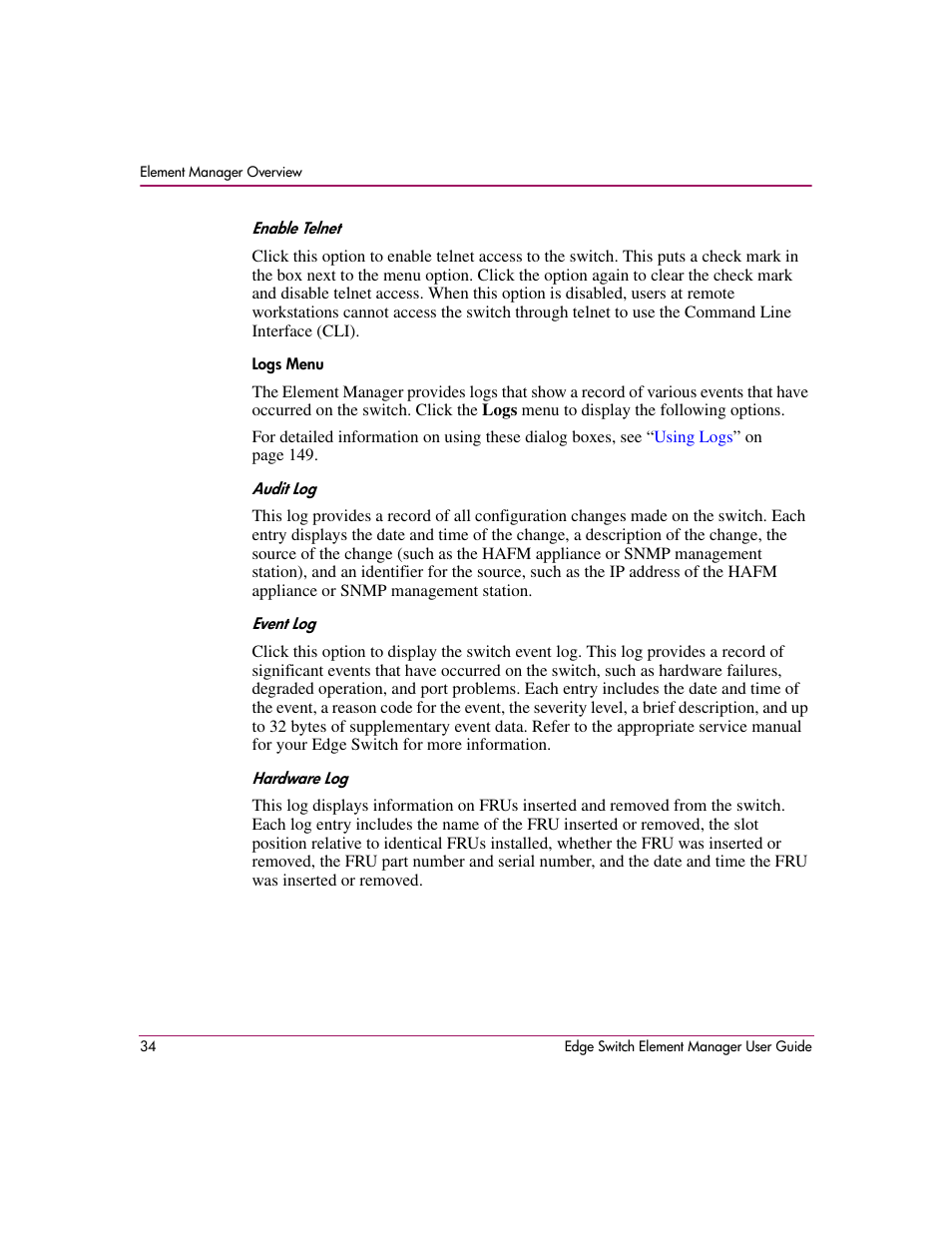 HP StorageWorks 2.12 Edge Switch User Manual | Page 34 / 246