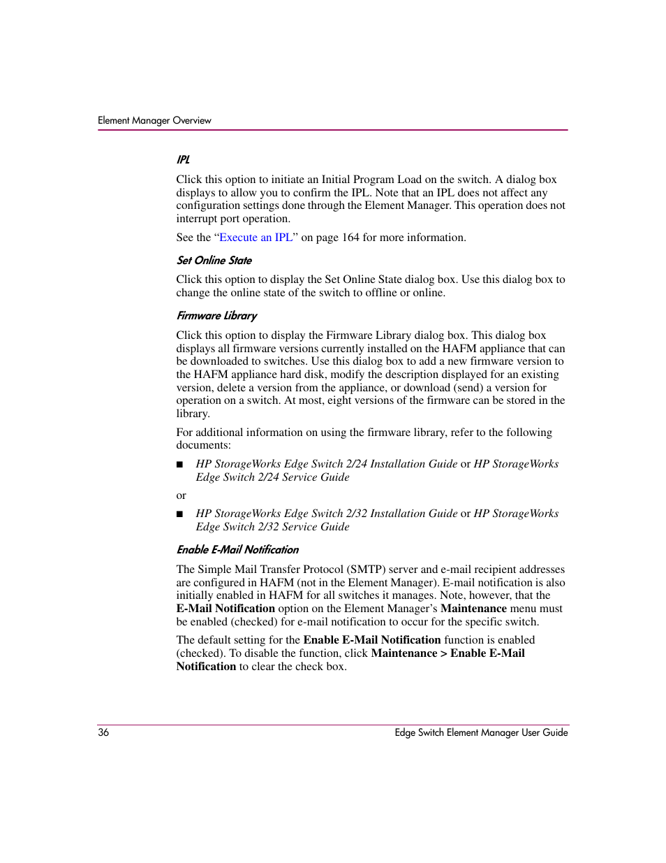 HP StorageWorks 2.12 Edge Switch User Manual | Page 36 / 246