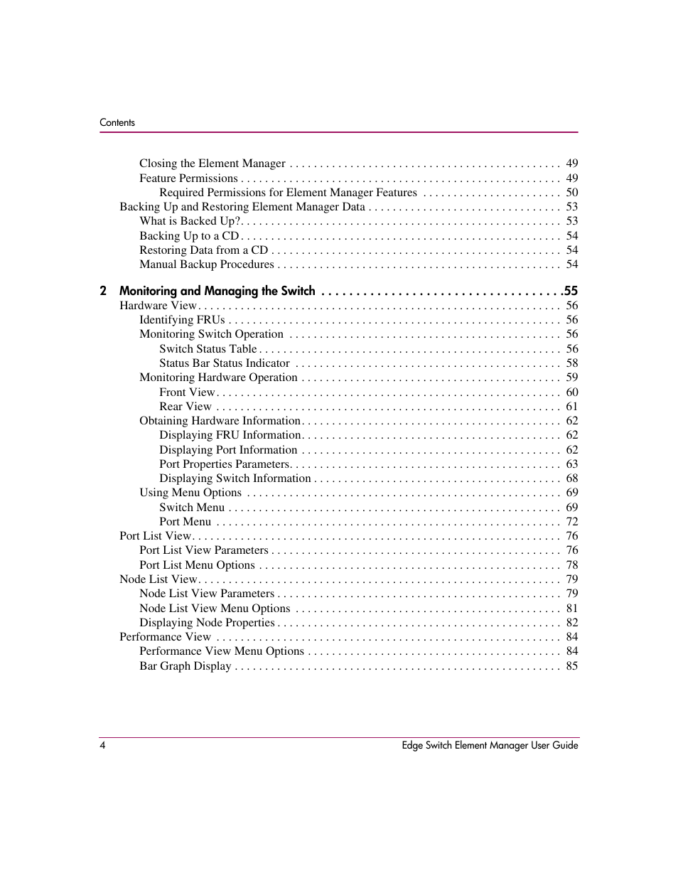 HP StorageWorks 2.12 Edge Switch User Manual | Page 4 / 246