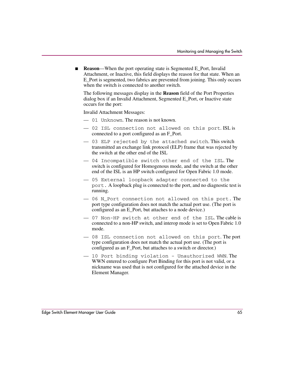 HP StorageWorks 2.12 Edge Switch User Manual | Page 65 / 246