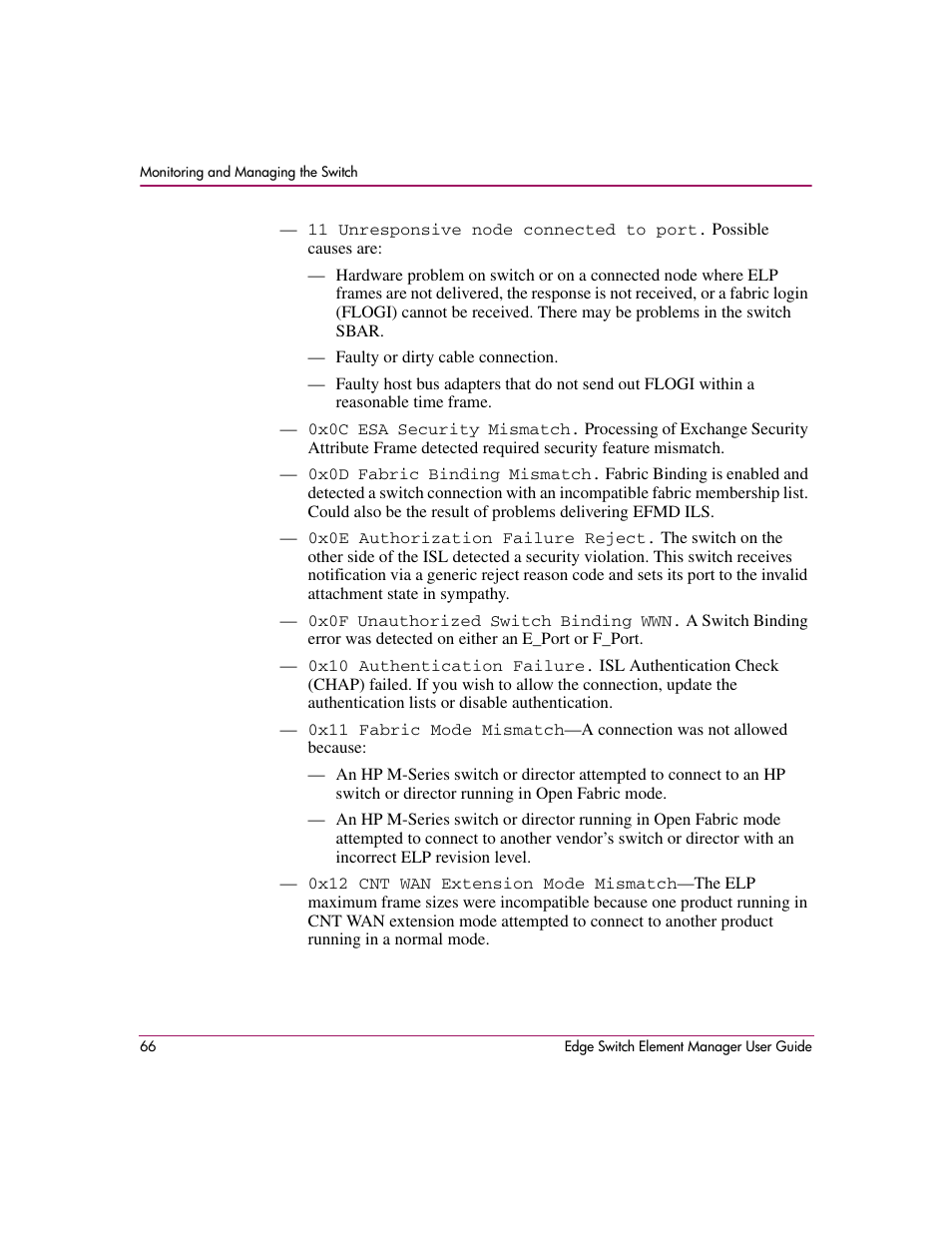 HP StorageWorks 2.12 Edge Switch User Manual | Page 66 / 246