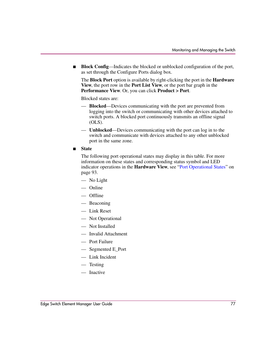 HP StorageWorks 2.12 Edge Switch User Manual | Page 77 / 246