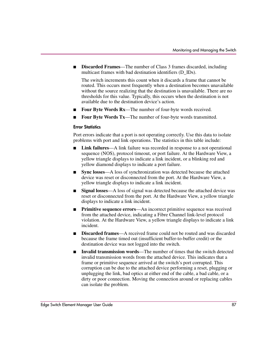 HP StorageWorks 2.12 Edge Switch User Manual | Page 87 / 246