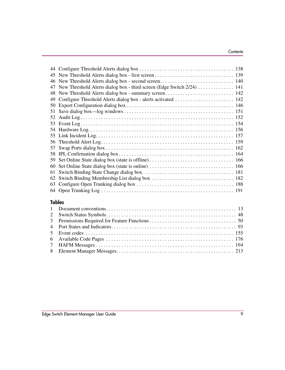 HP StorageWorks 2.12 Edge Switch User Manual | Page 9 / 246