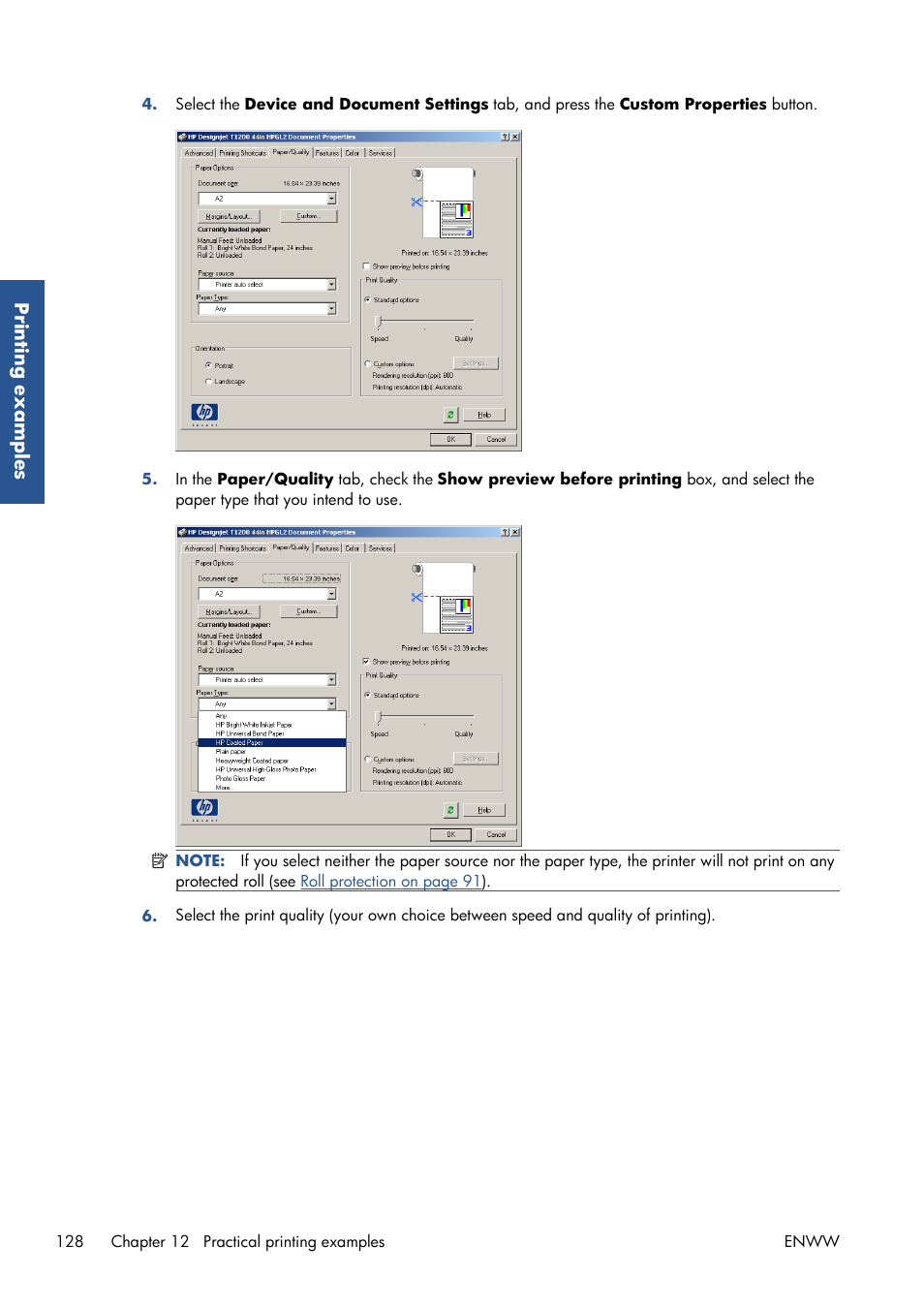 HP Designjet T7100 Printer series User Manual | Page 136 / 217