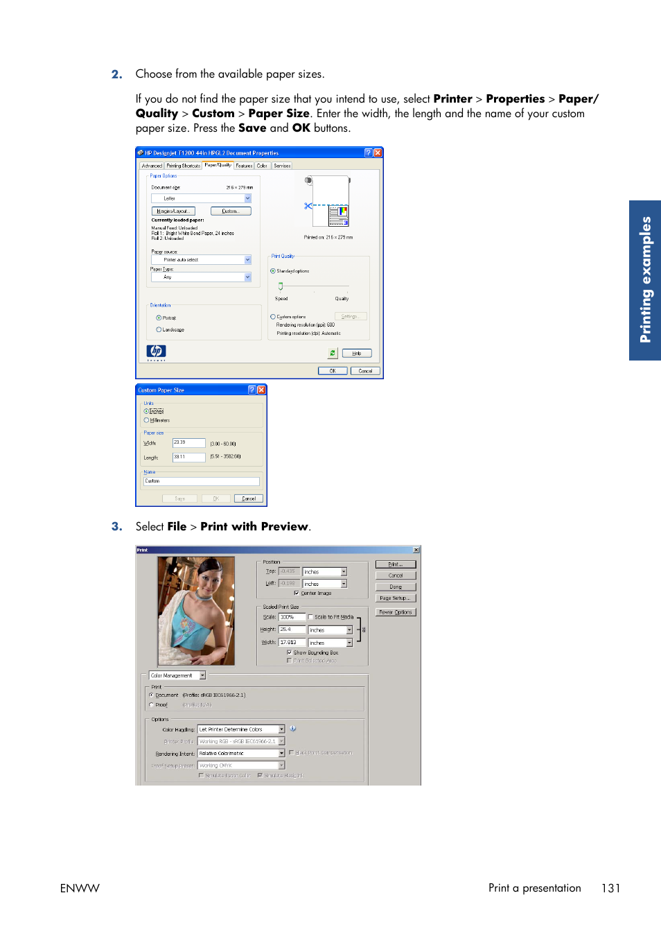 HP Designjet T7100 Printer series User Manual | Page 139 / 217