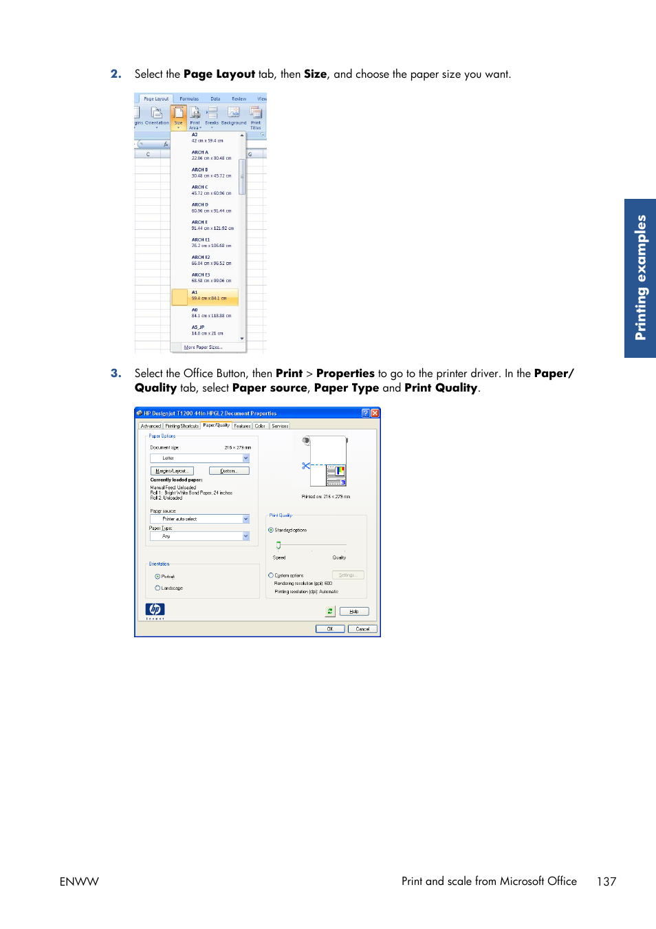 HP Designjet T7100 Printer series User Manual | Page 145 / 217