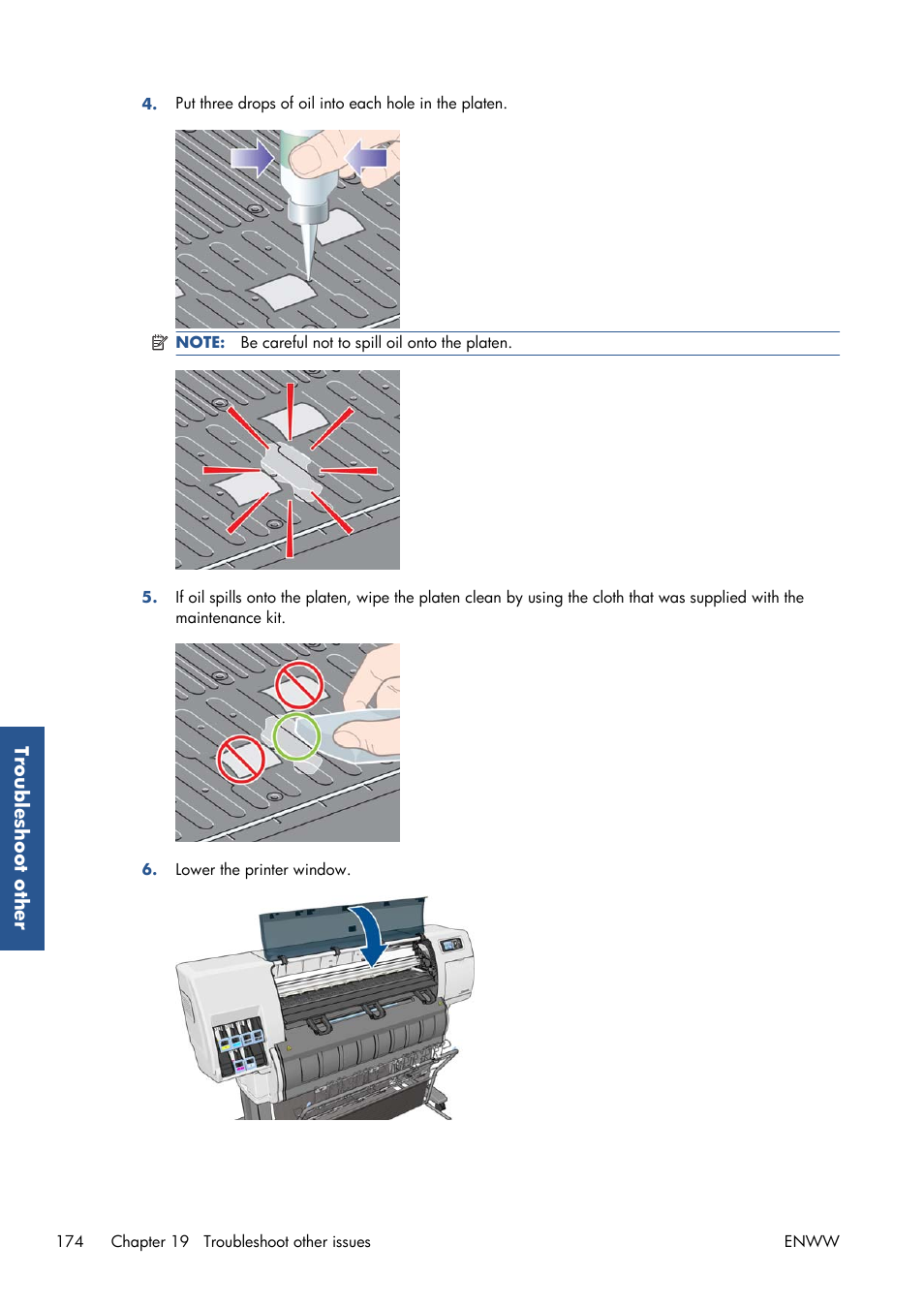 HP Designjet T7100 Printer series User Manual | Page 182 / 217