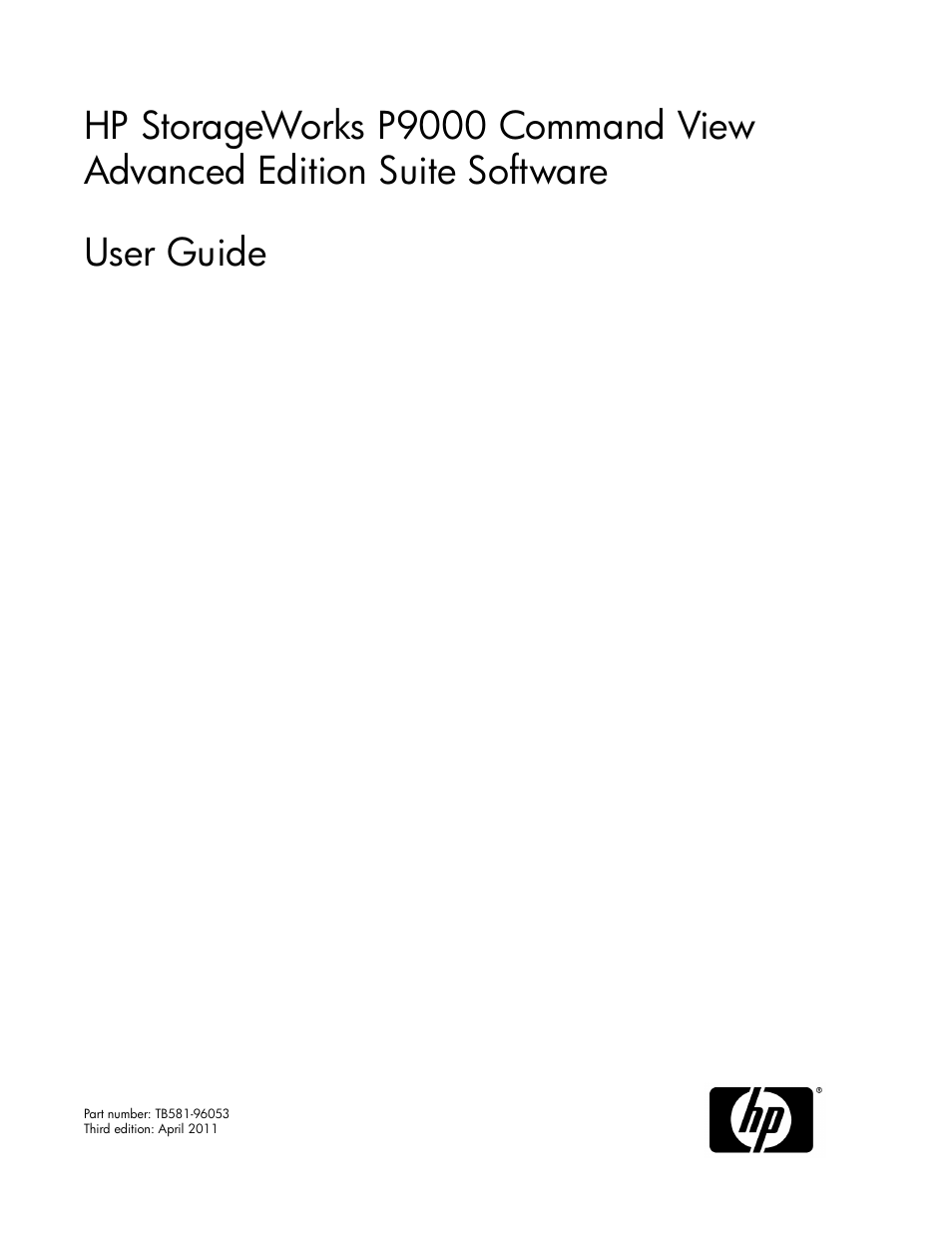 HP XP P9000 Command View Advanced Edition Software User Manual | 104 pages