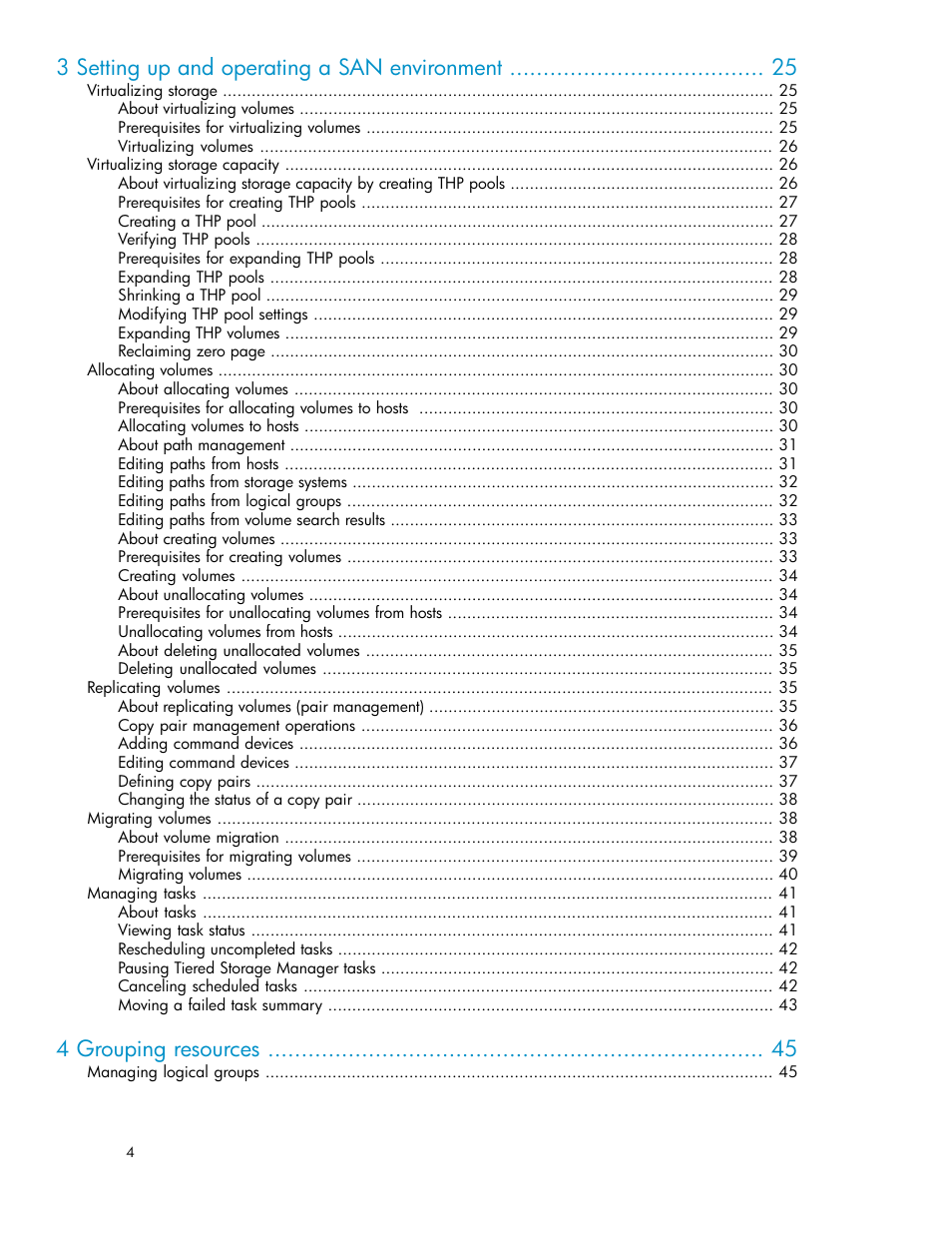 3 setting up and operating a san environment, 4 grouping resources | HP XP P9000 Command View Advanced Edition Software User Manual | Page 4 / 104