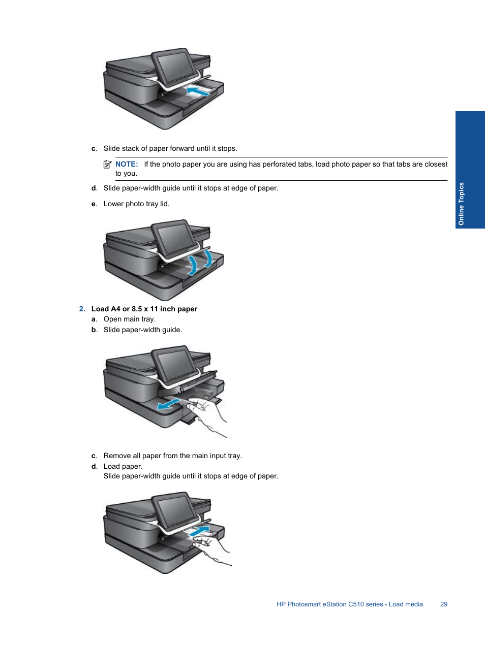 HP Photosmart eStation All-in-One Printer - C510a User Manual | Page 31 / 54