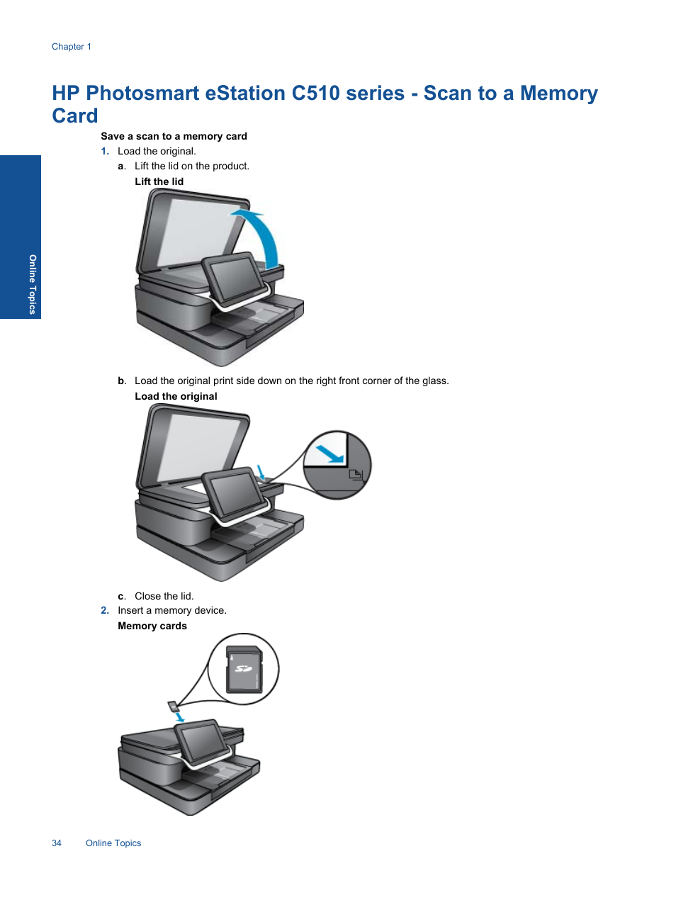 HP Photosmart eStation All-in-One Printer - C510a User Manual | Page 36 / 54
