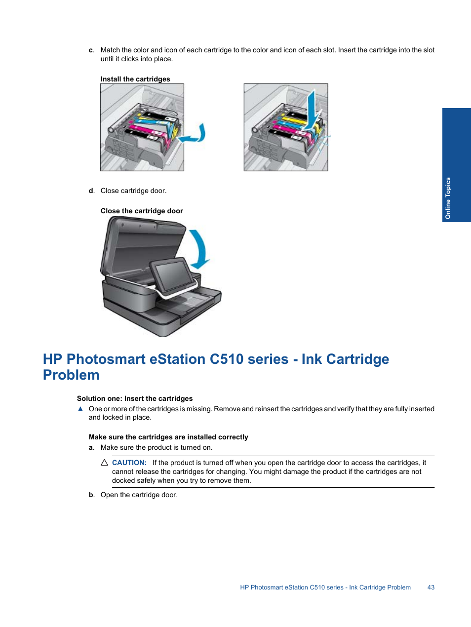 HP Photosmart eStation All-in-One Printer - C510a User Manual | Page 45 / 54