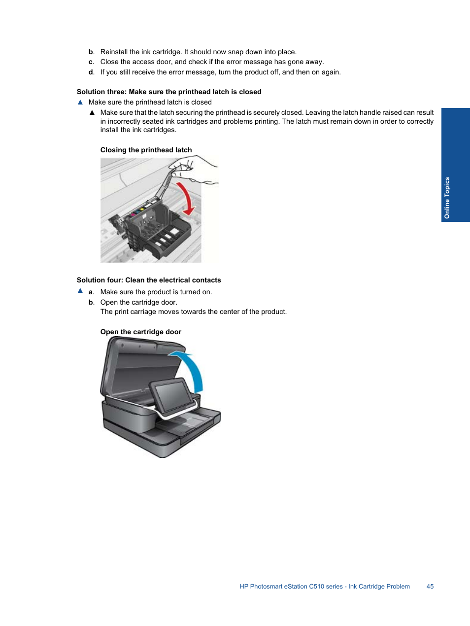 HP Photosmart eStation All-in-One Printer - C510a User Manual | Page 47 / 54