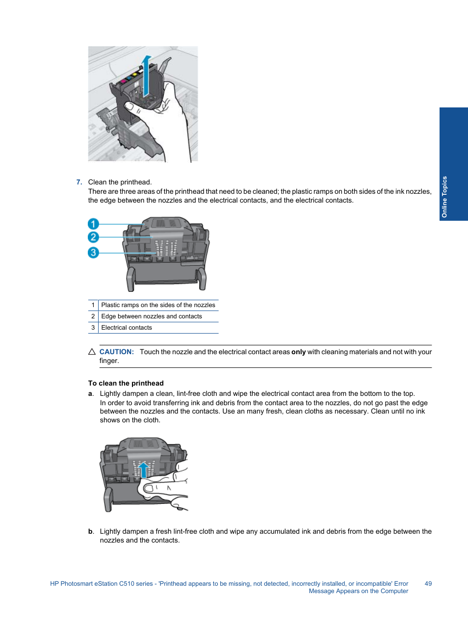 HP Photosmart eStation All-in-One Printer - C510a User Manual | Page 51 / 54