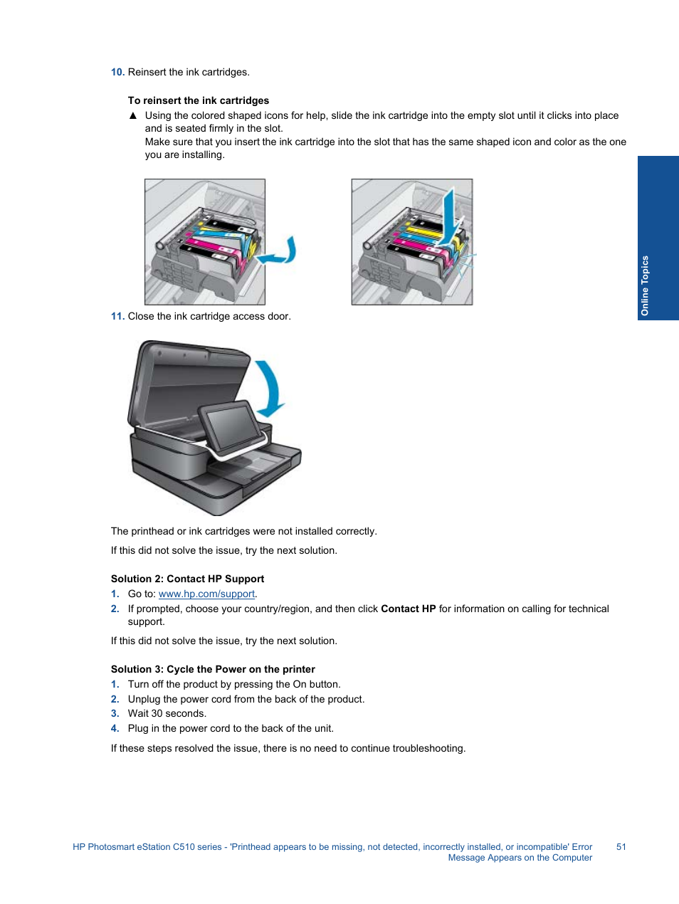 HP Photosmart eStation All-in-One Printer - C510a User Manual | Page 53 / 54