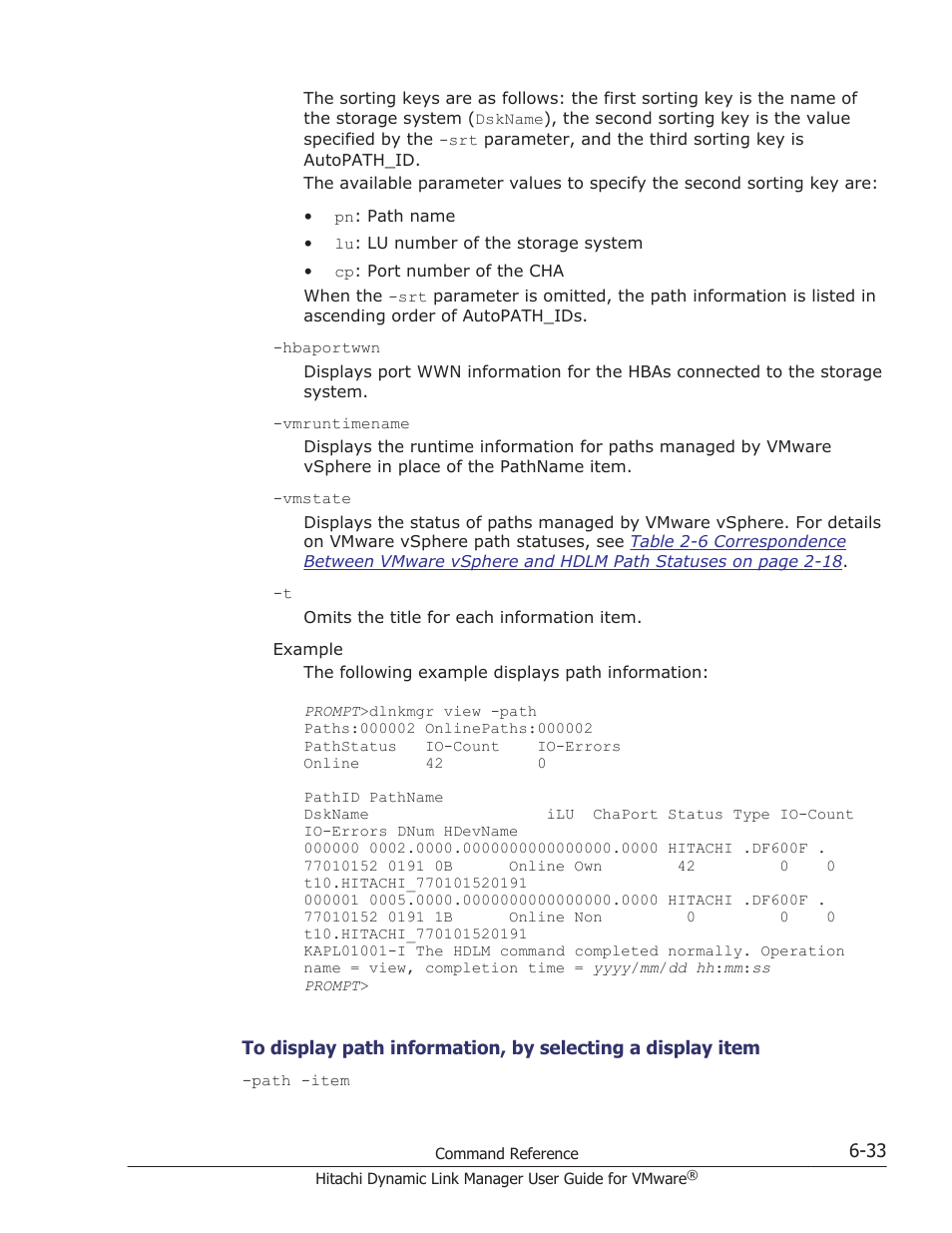 HP Hitachi Dynamic Link Manager Software User Manual | Page 125 / 242
