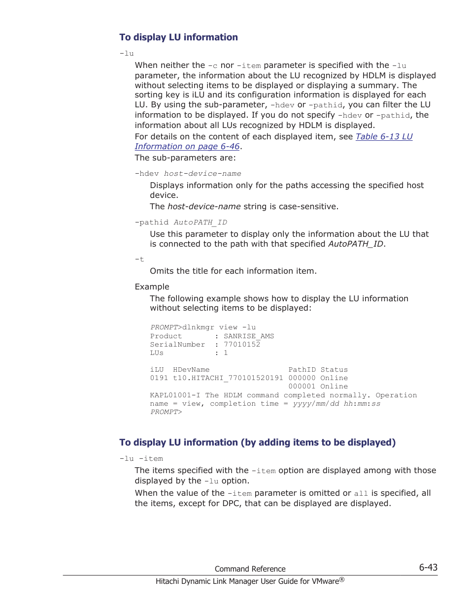 HP Hitachi Dynamic Link Manager Software User Manual | Page 135 / 242