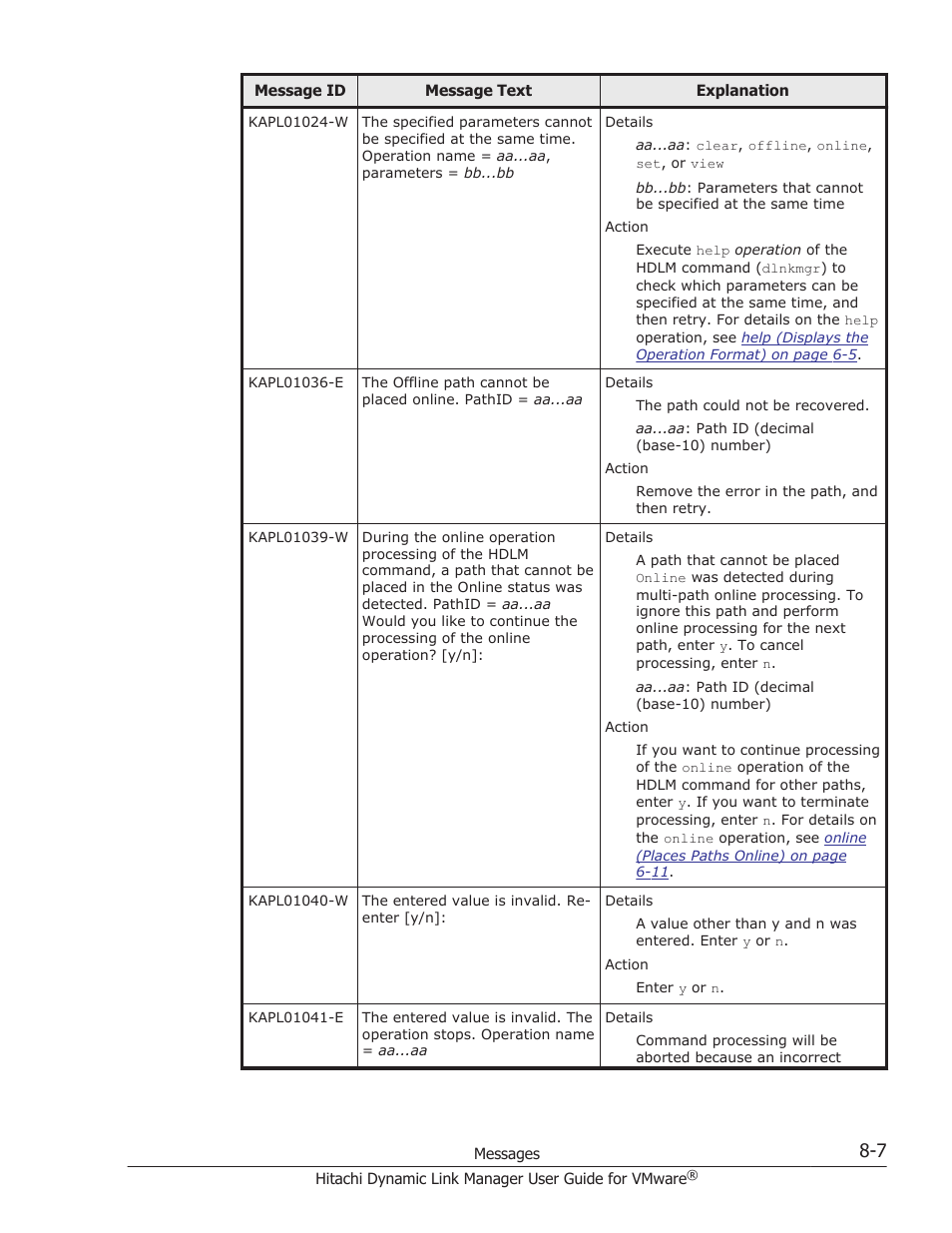 HP Hitachi Dynamic Link Manager Software User Manual | Page 165 / 242