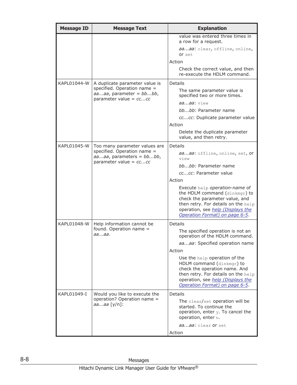 HP Hitachi Dynamic Link Manager Software User Manual | Page 166 / 242