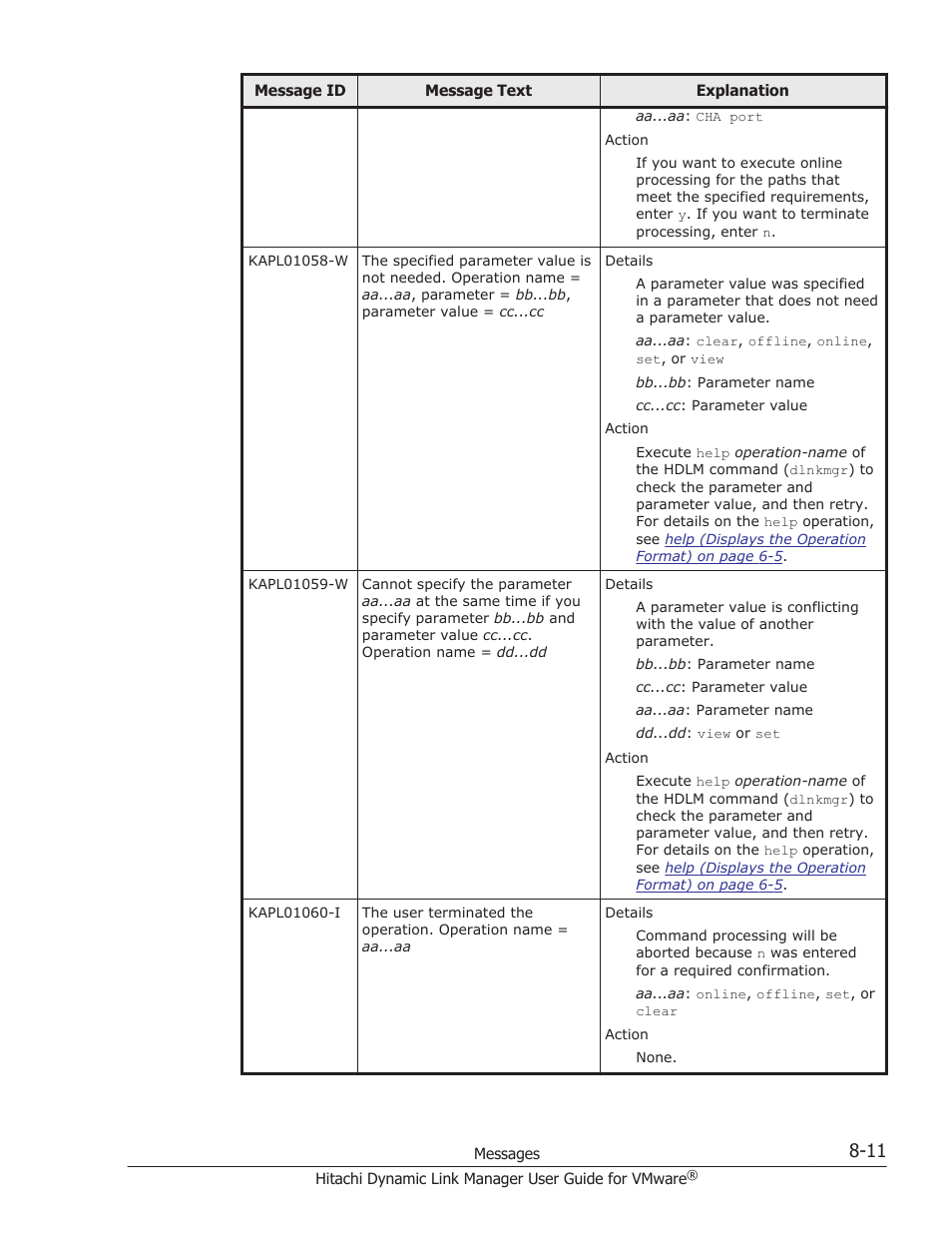 HP Hitachi Dynamic Link Manager Software User Manual | Page 169 / 242