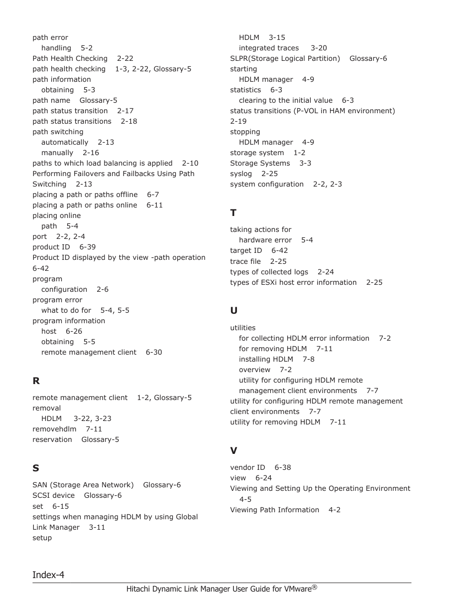 Index-4 | HP Hitachi Dynamic Link Manager Software User Manual | Page 238 / 242