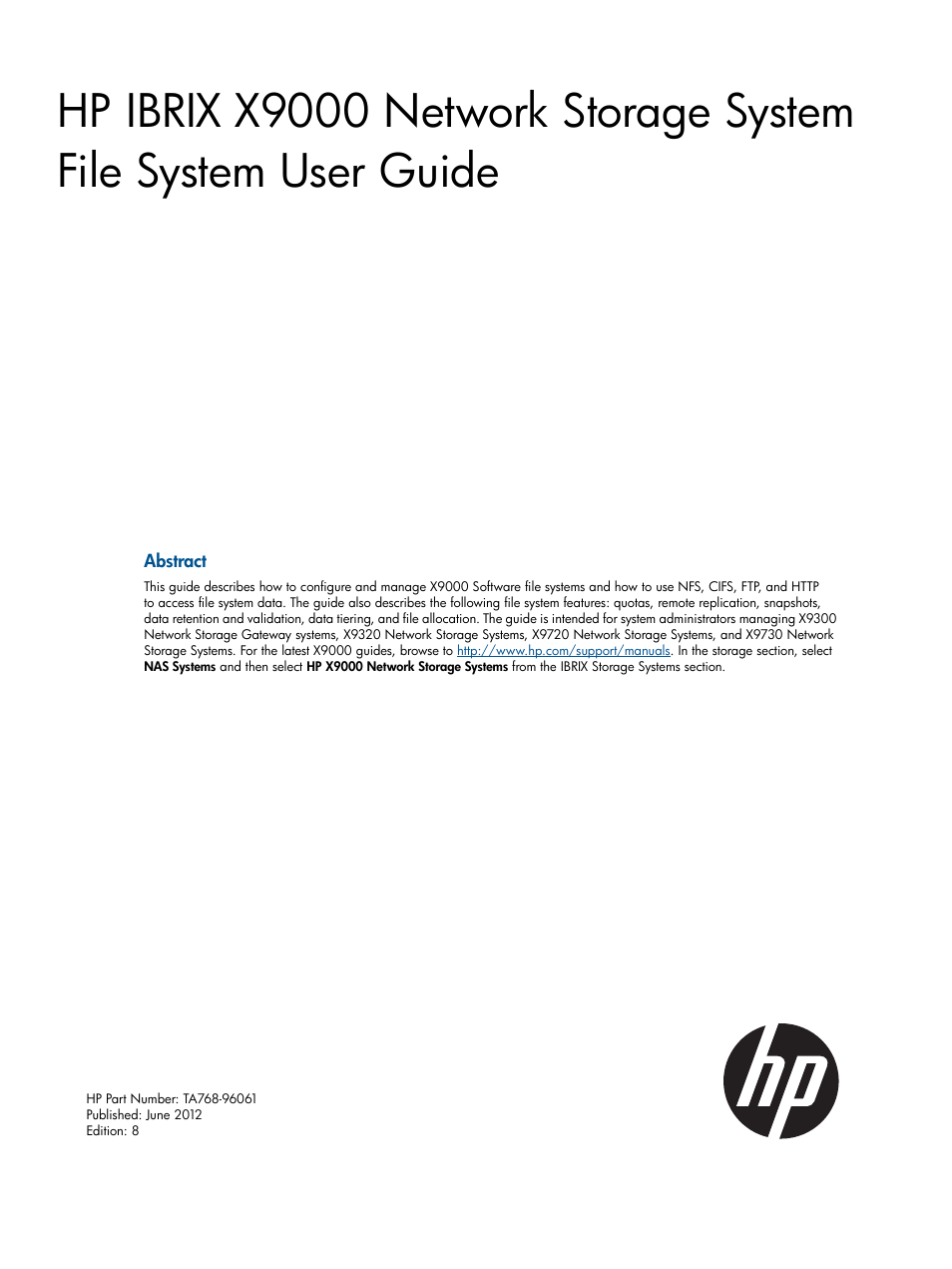 HP StoreAll Storage User Manual | 209 pages