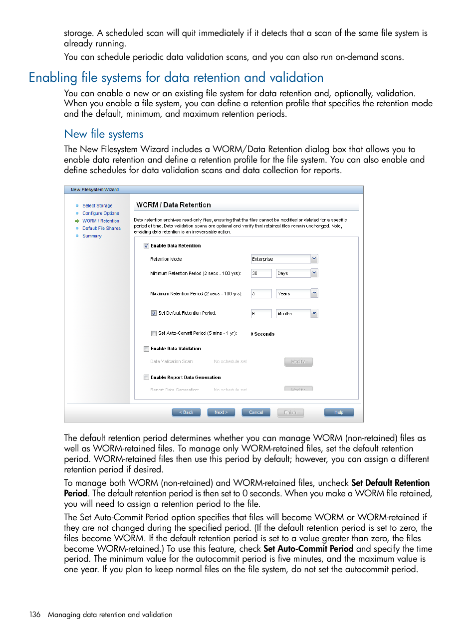 New file systems | HP StoreAll Storage User Manual | Page 136 / 209