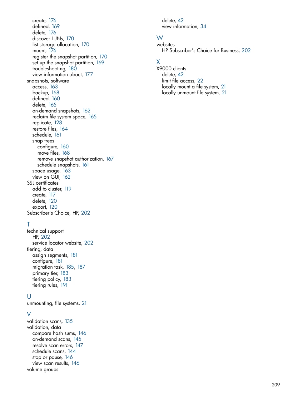 HP StoreAll Storage User Manual | Page 209 / 209