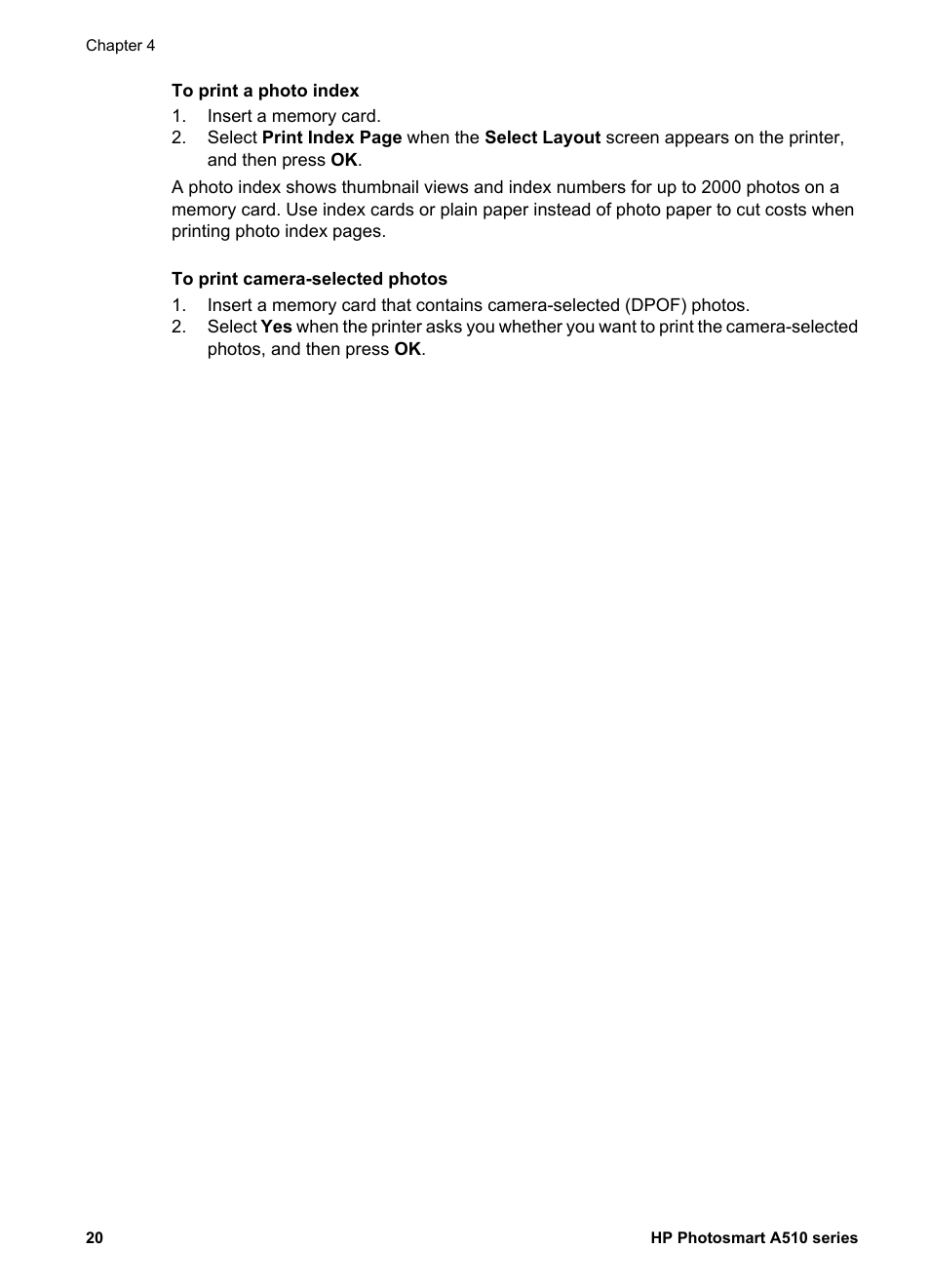HP Photosmart A512 Compact Photo Printer User Manual | Page 23 / 66
