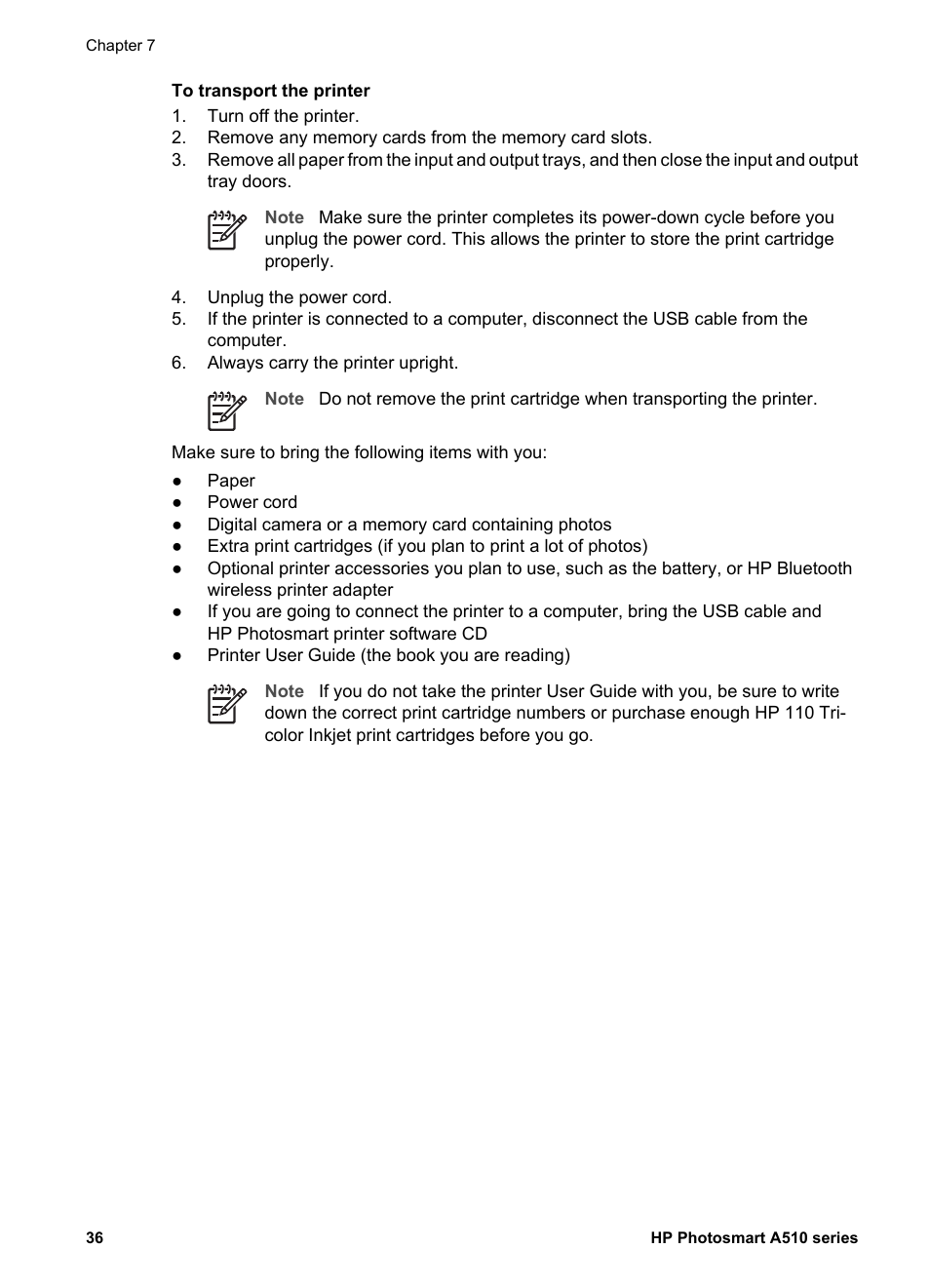 HP Photosmart A512 Compact Photo Printer User Manual | Page 39 / 66