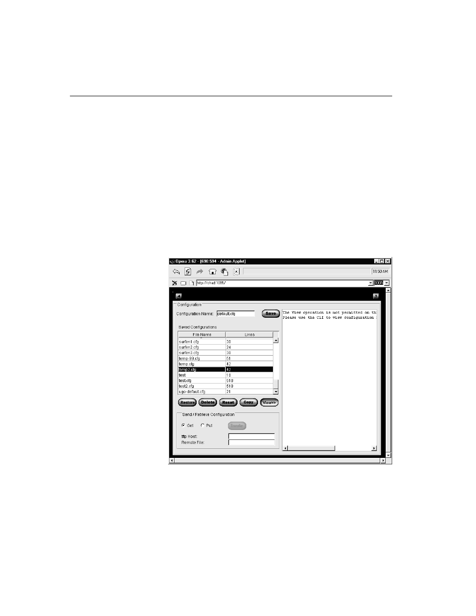 Viewing configuration files | HP Traffic Director sa7220 User Manual | Page 122 / 352