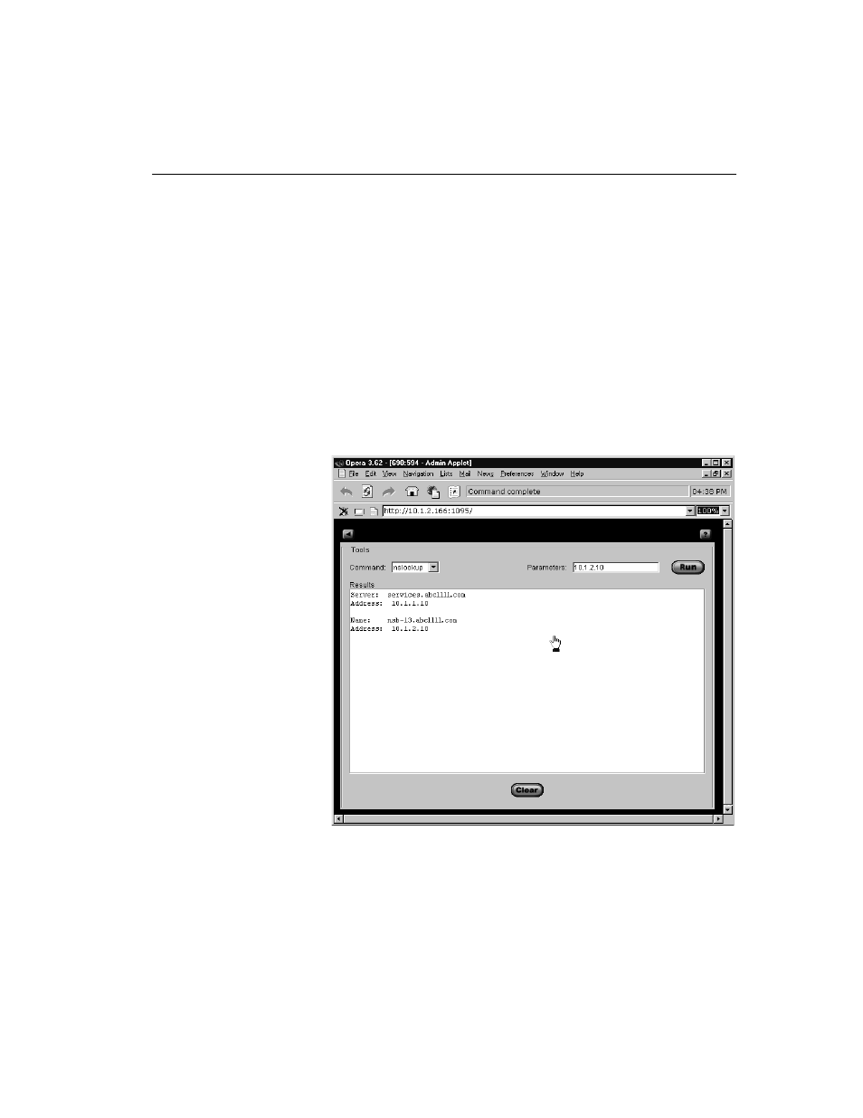 Nslookup | HP Traffic Director sa7220 User Manual | Page 133 / 352