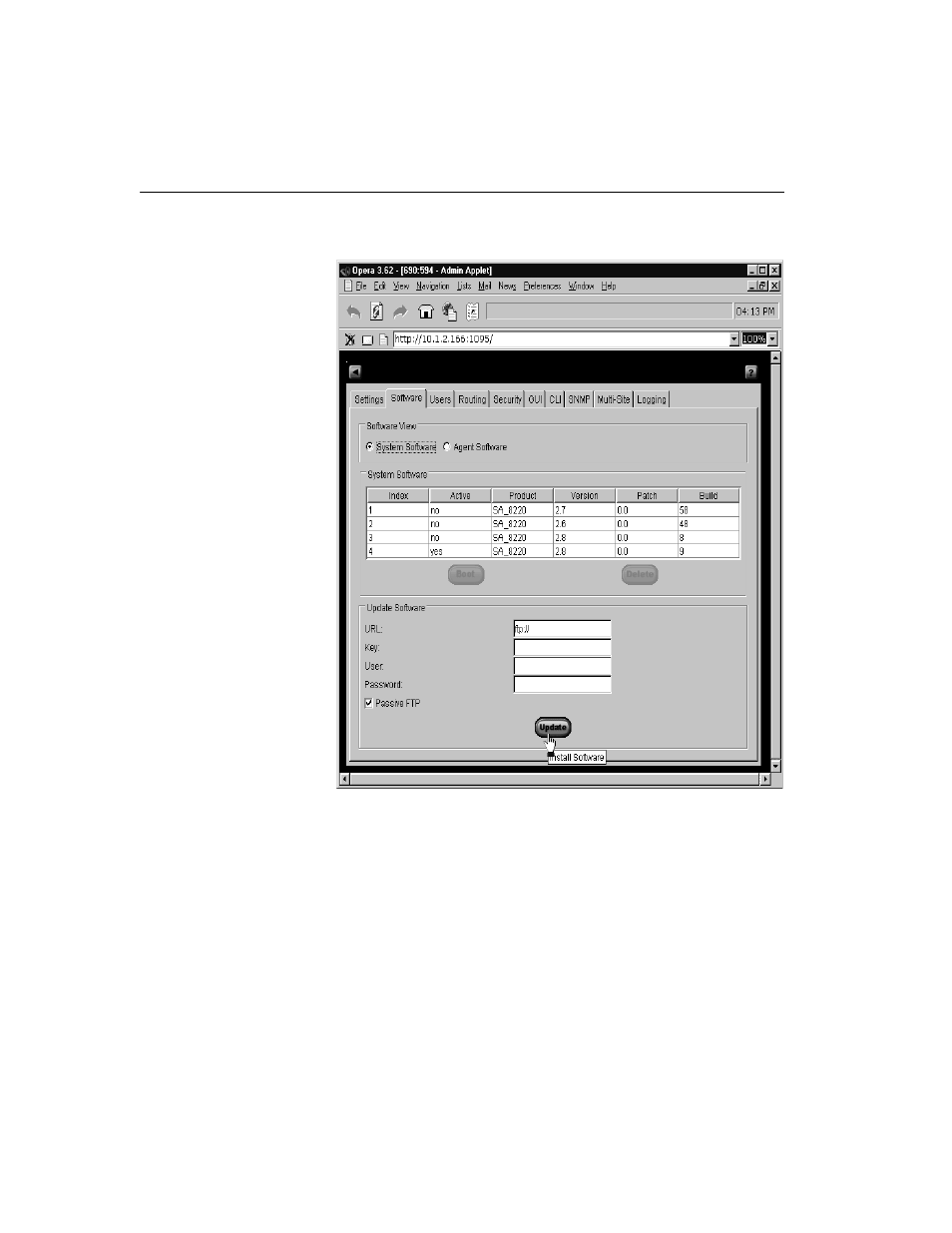 System software | HP Traffic Director sa7220 User Manual | Page 96 / 352